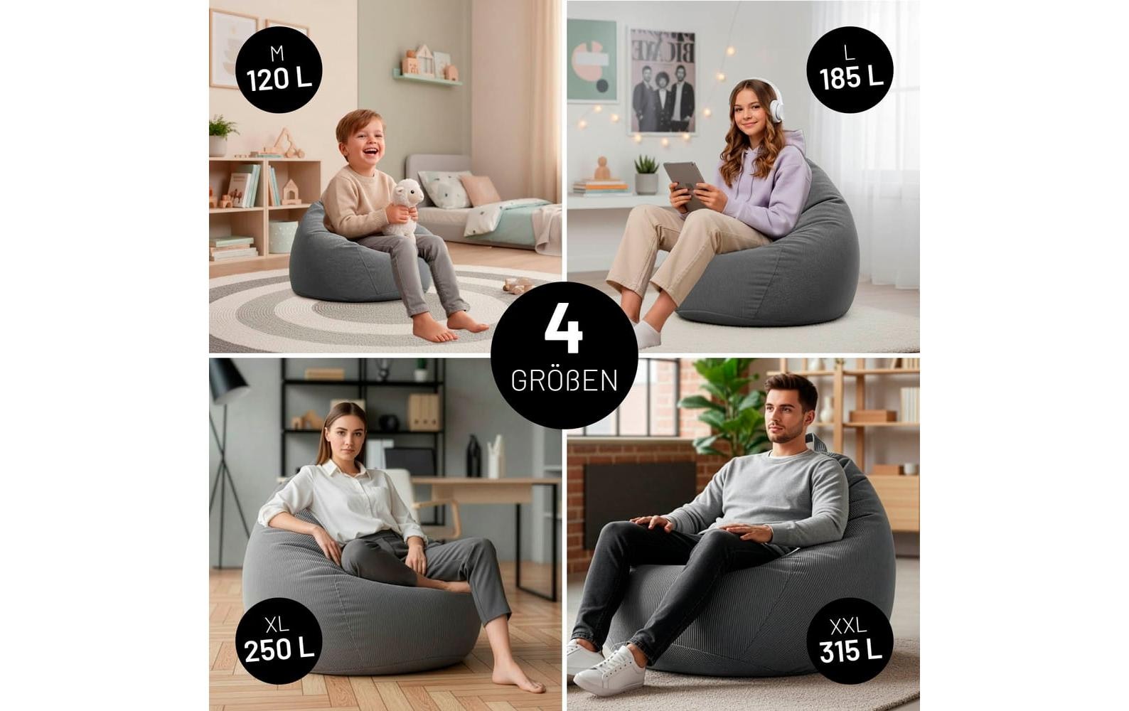 Lumaland Sitzsack »185 l Comfort«