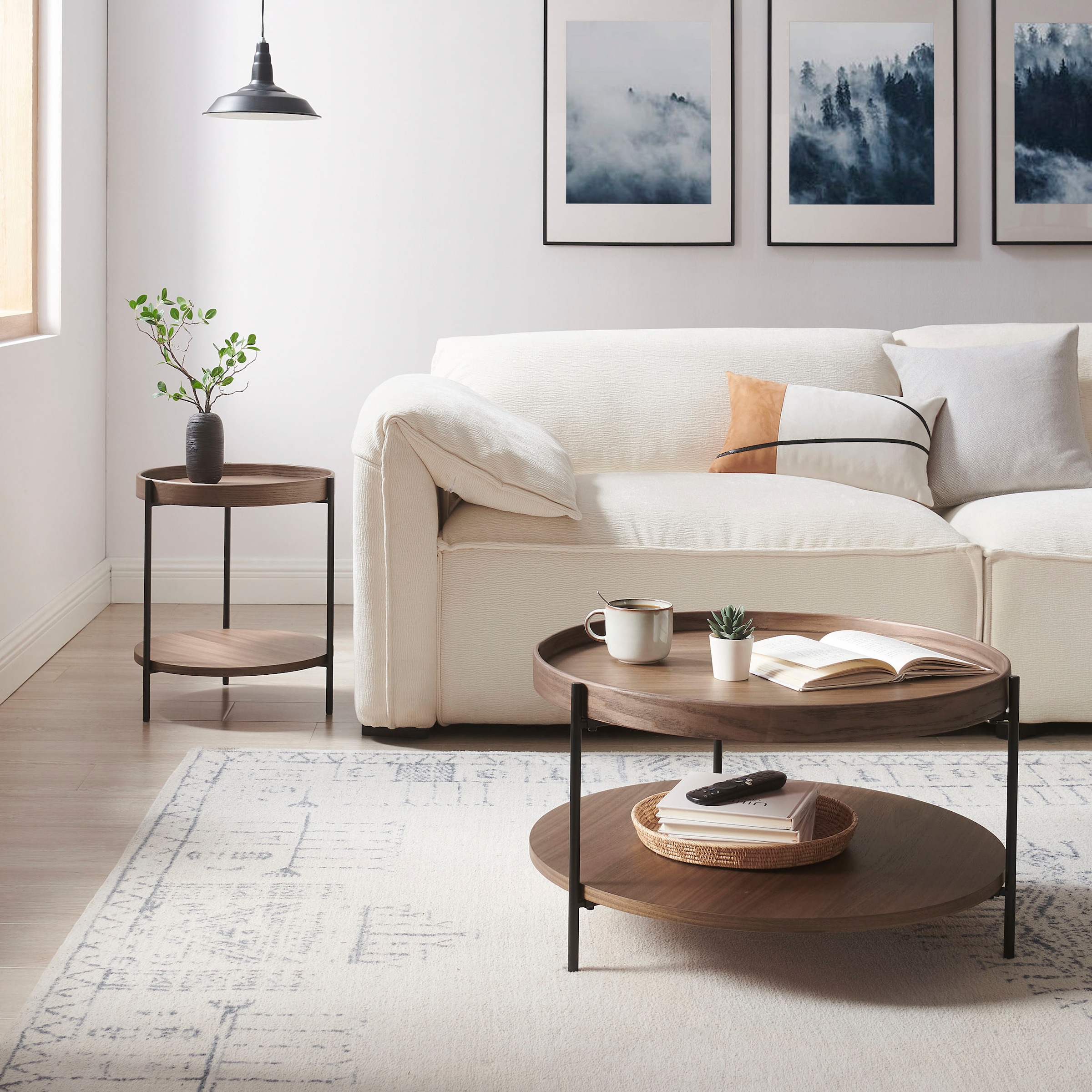 SalesFever Couchtisch »Couchtisch in stilvoller Optik« Set, 2 Stk. tlg. mit je 2 Ablageflächen