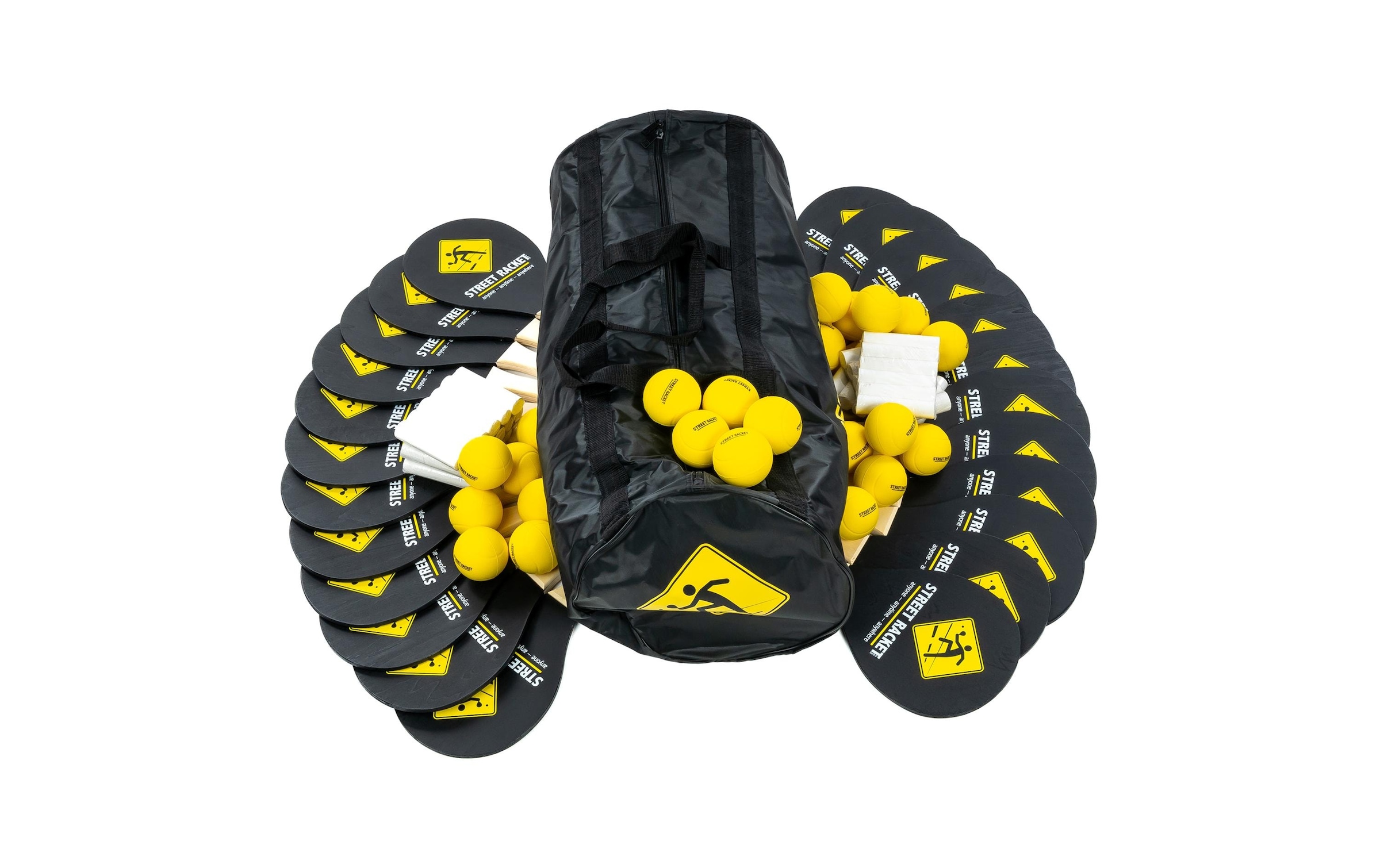 Schildkröt Funsports Jeu »Street Racket Schulset Holzschläger Softbälle Strassenkreide«
