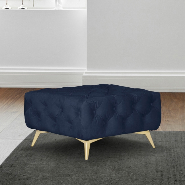 Home affaire Tabouret rembourré »Amaury« Chesterfield-Optik, Breite 80cm, Fussfarbe wählbar