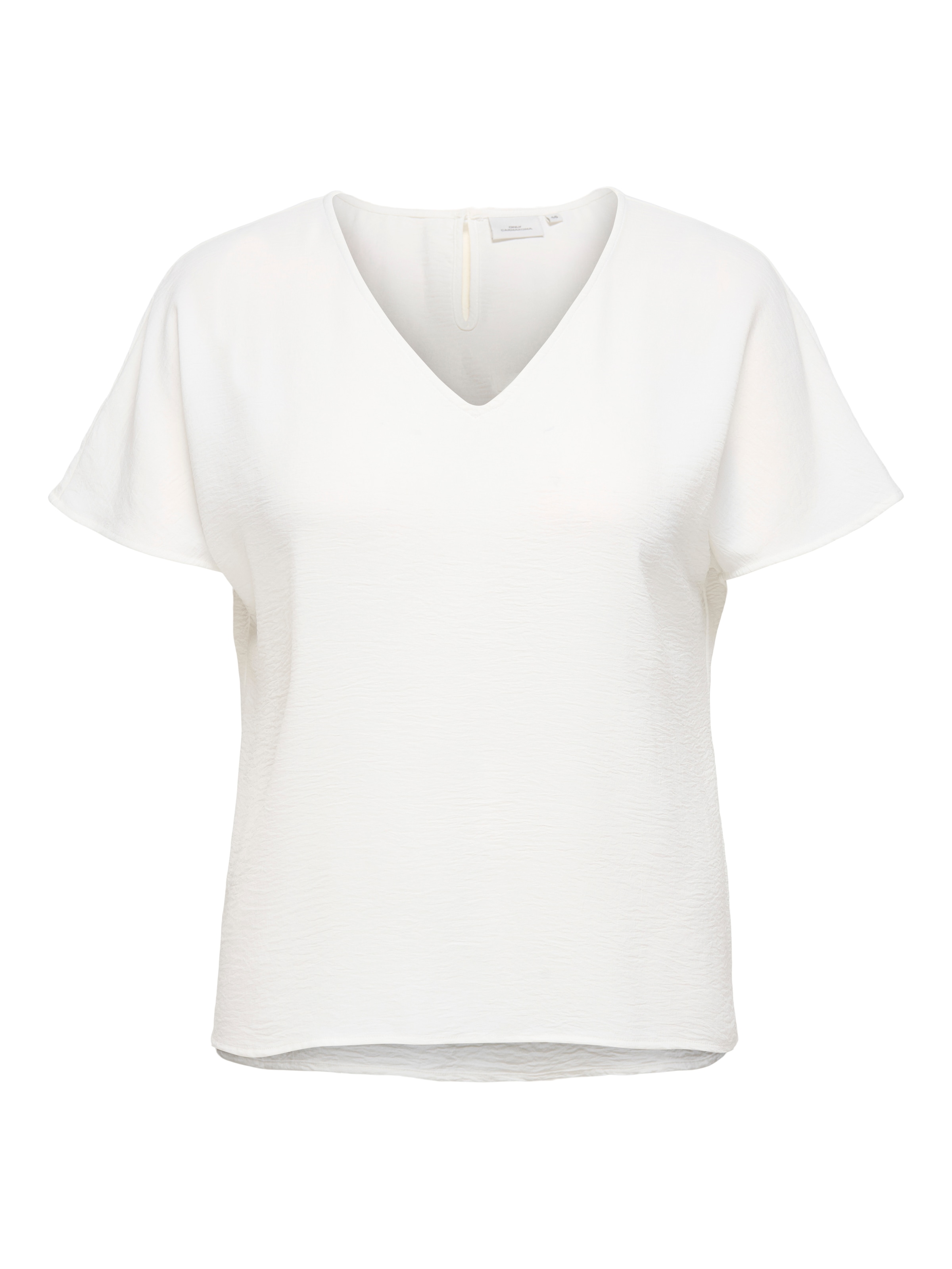 ONLY CARMAKOMA Shirtbluse »CARMETTA LIFE V-NECK SS TOP WVN NOOS«