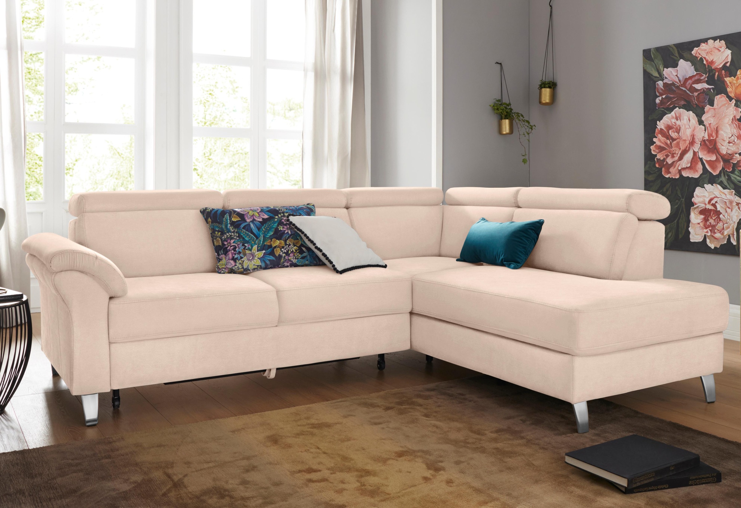 sit&more Canapé d'angle »Arngast L-Form« inklusive Kopfteilverstellung und Federkern