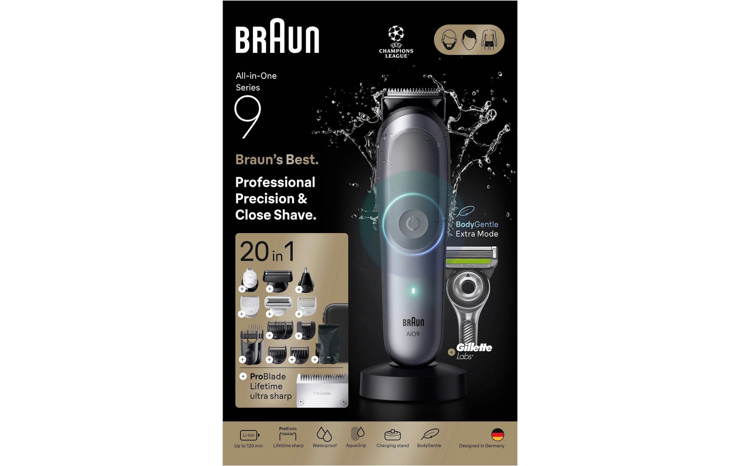 Braun Tondeuse à cheveux et à barbe »Series9 All-In-One Style Kit AIO9540«