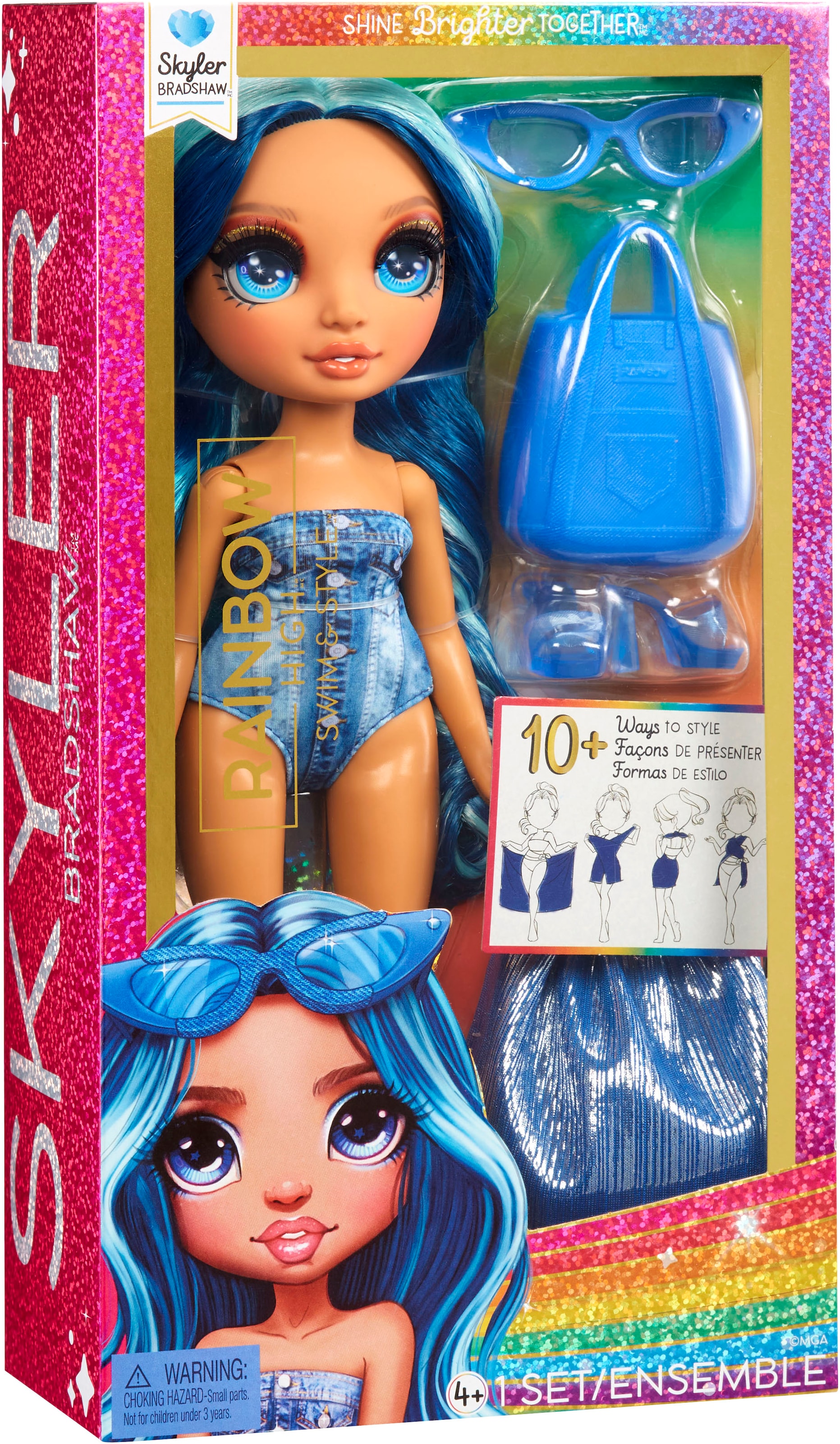 RAINBOW HIGH Poupée à habiller »Rainbow High Swim & Style  Fashion Doll- Skyler (Blue)«