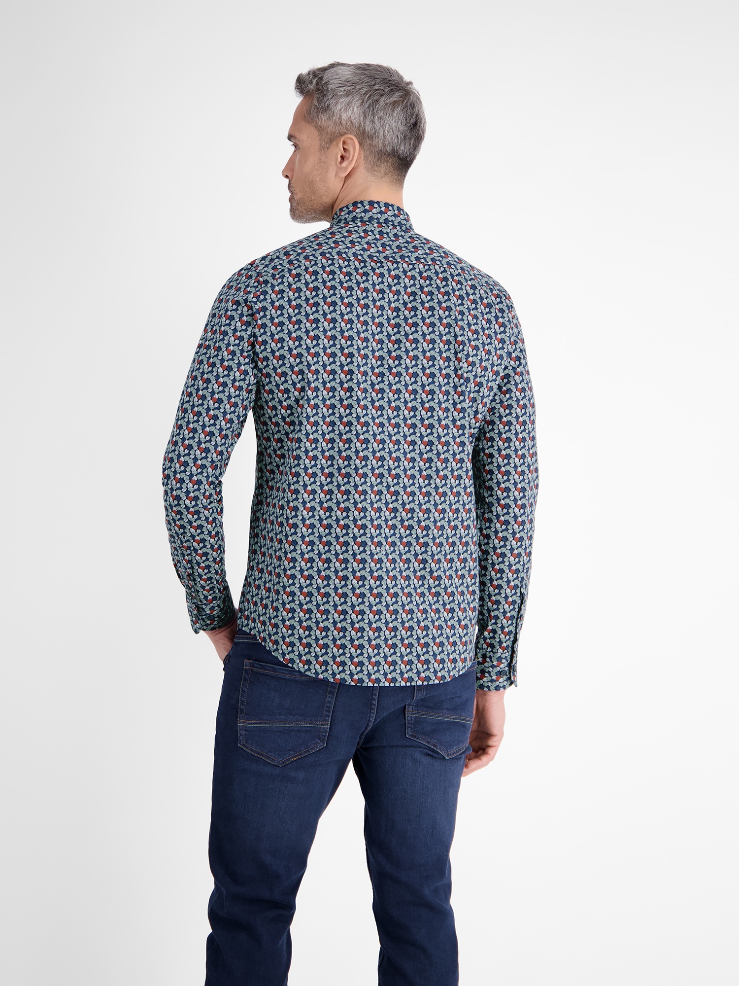 LERROS Langarmhemd »LERROS Herren Langarmhemd, modisch gemustert«