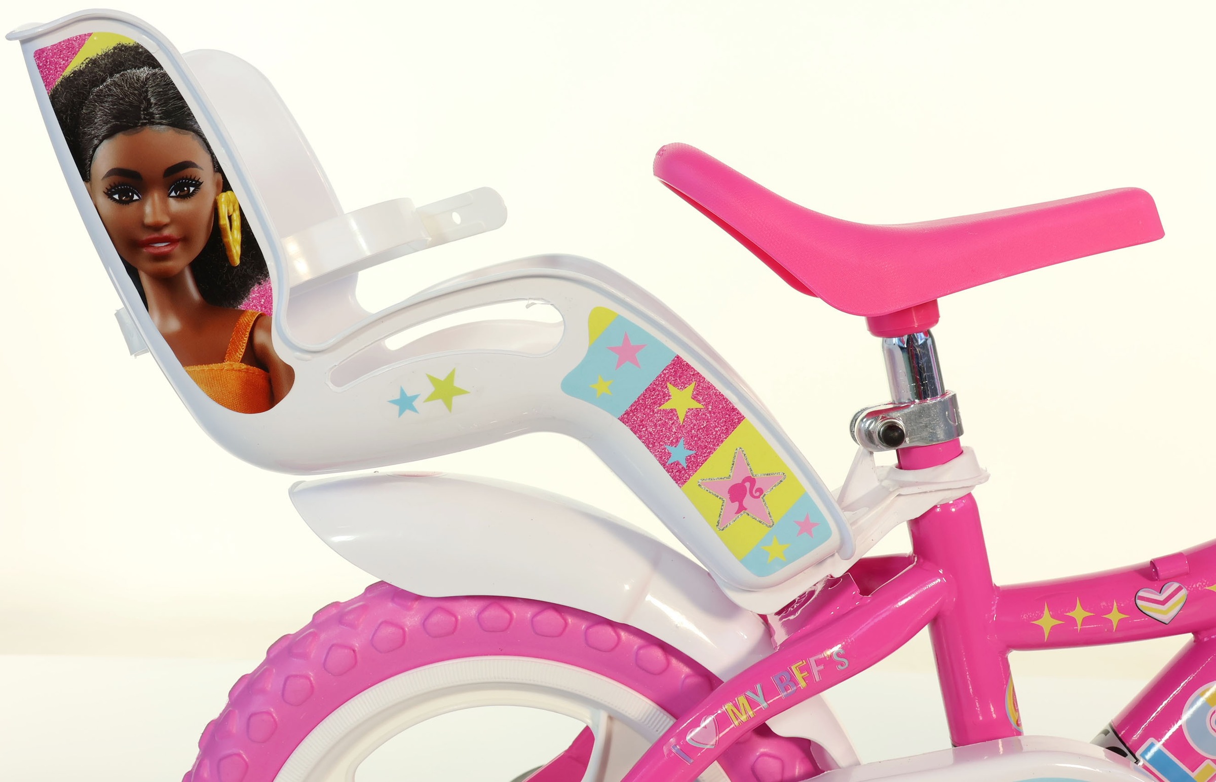 Dino Bikes Vélo pour enfant »Barbie 12" Kinderfahrrad 2-4 Jahre« 1 Gang Sans engrenages
