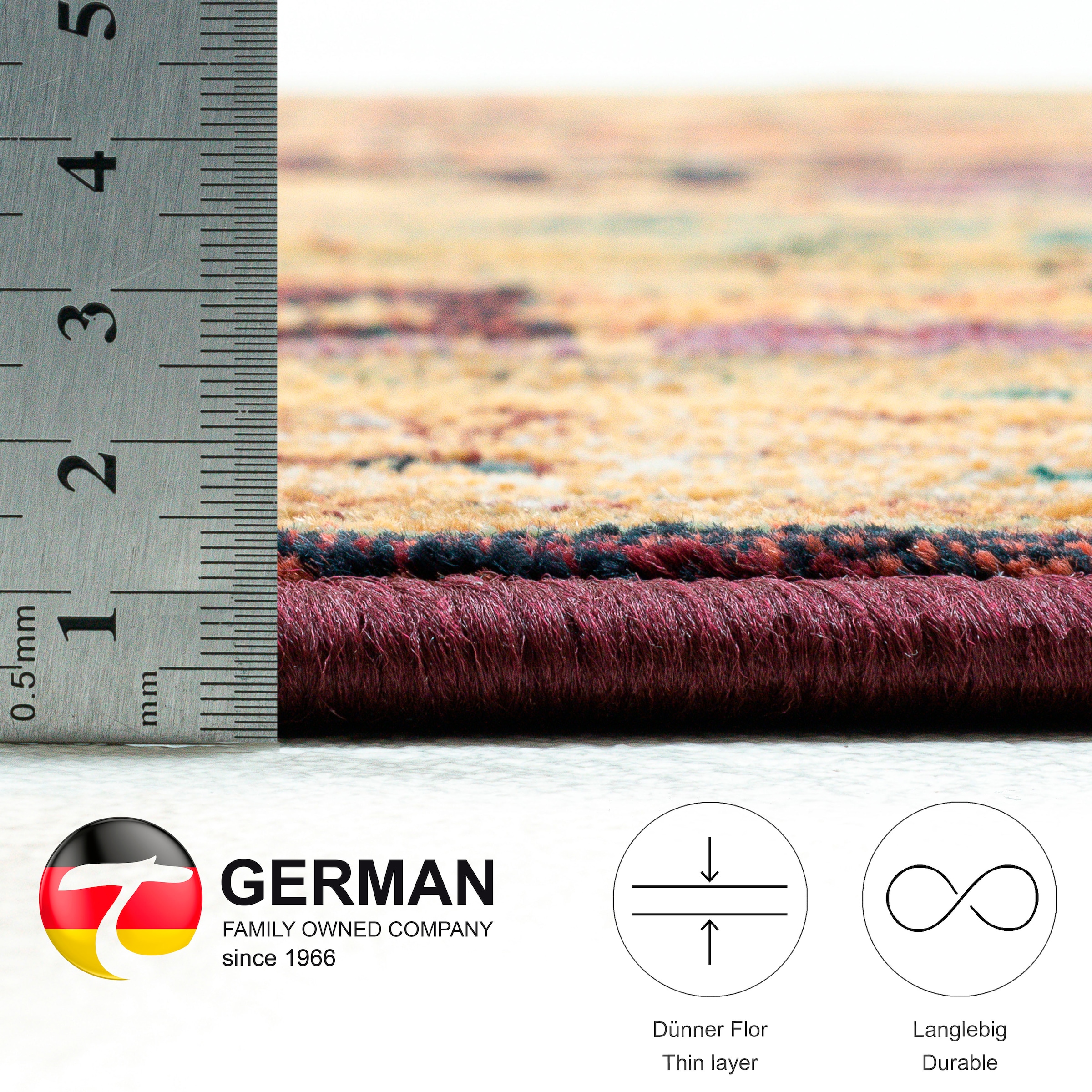 THEKO Tapis »Gabiro 208« Rond 10 mm Höhe Orient-Optik, ideal im Wohnzimmer & Schlafzimmer