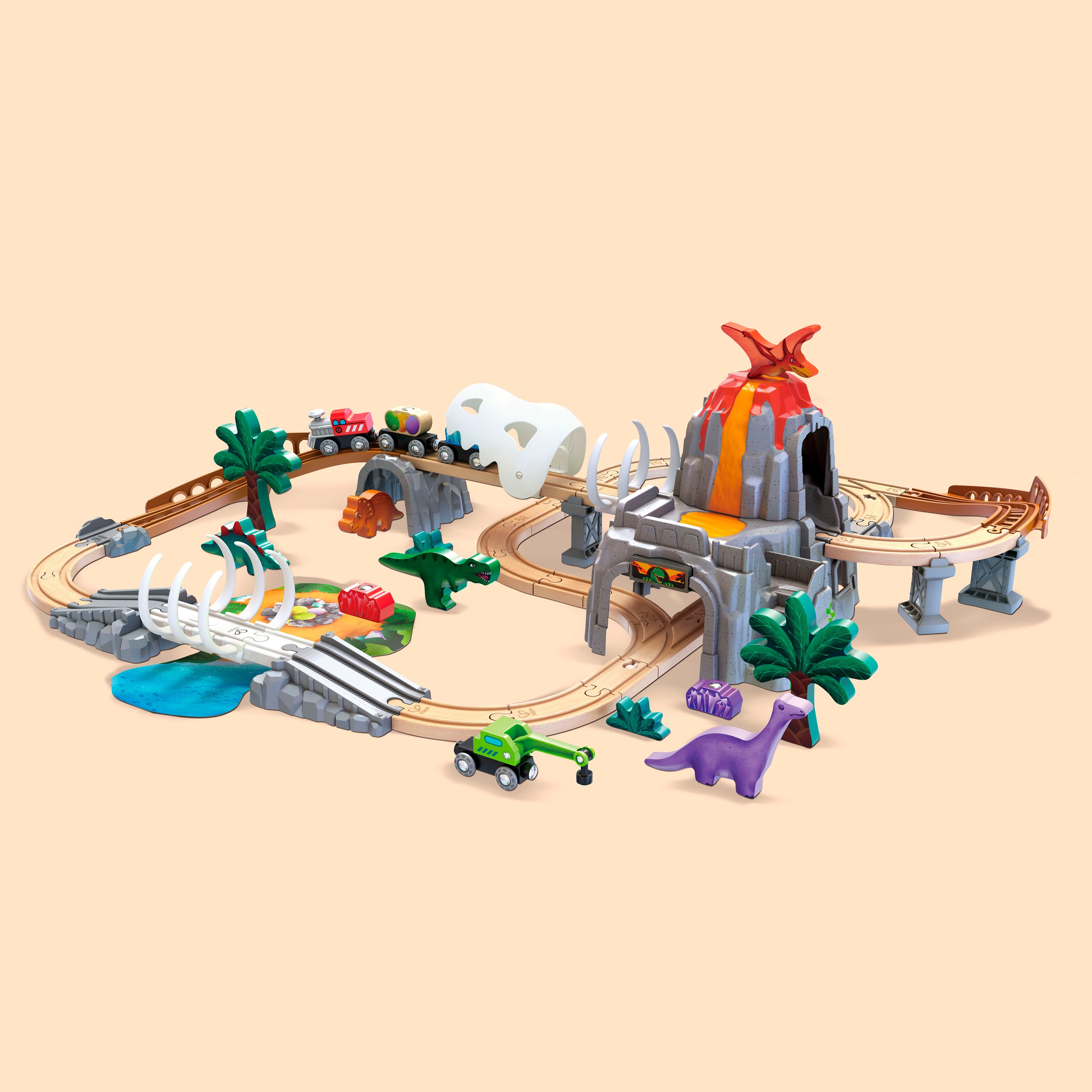 Hape Train jouet »Dino-Eisenbahn-Abenteuer« mit Licht- und Soundfuntkion