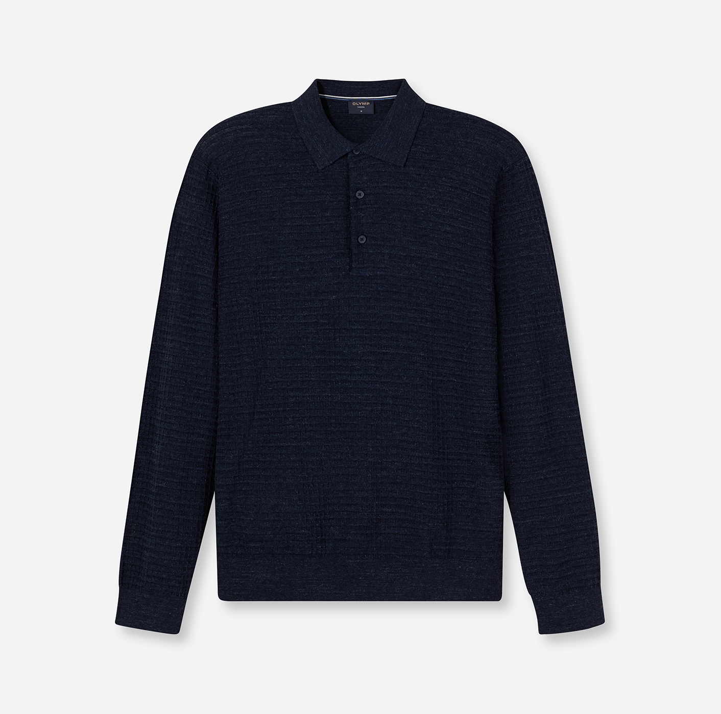 OLYMP Polokragenpullover strukturiert, normale Passform