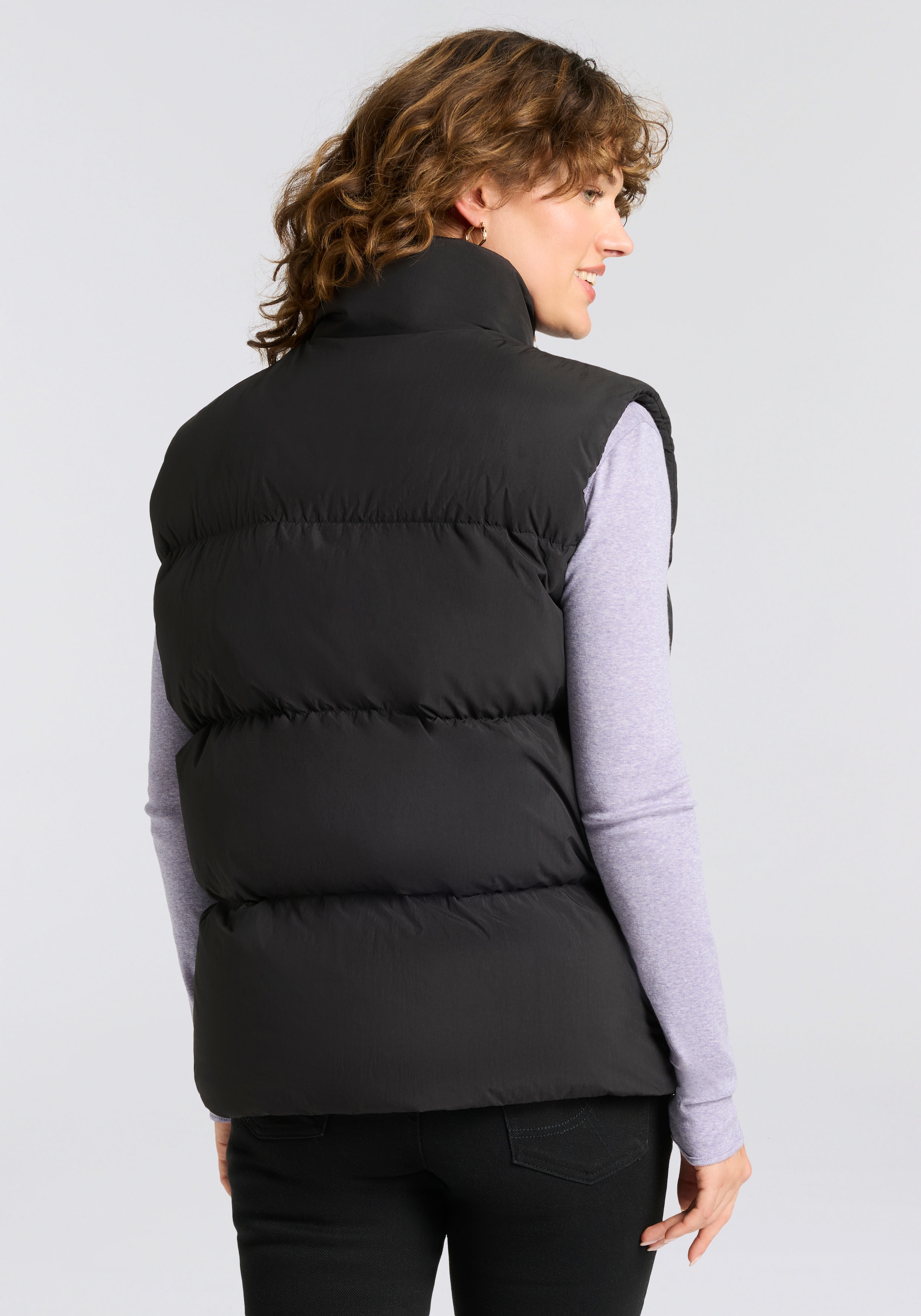 HUGO Blue Gilet matelassé »Fagora«, Oversize Fit, Stehkragen
