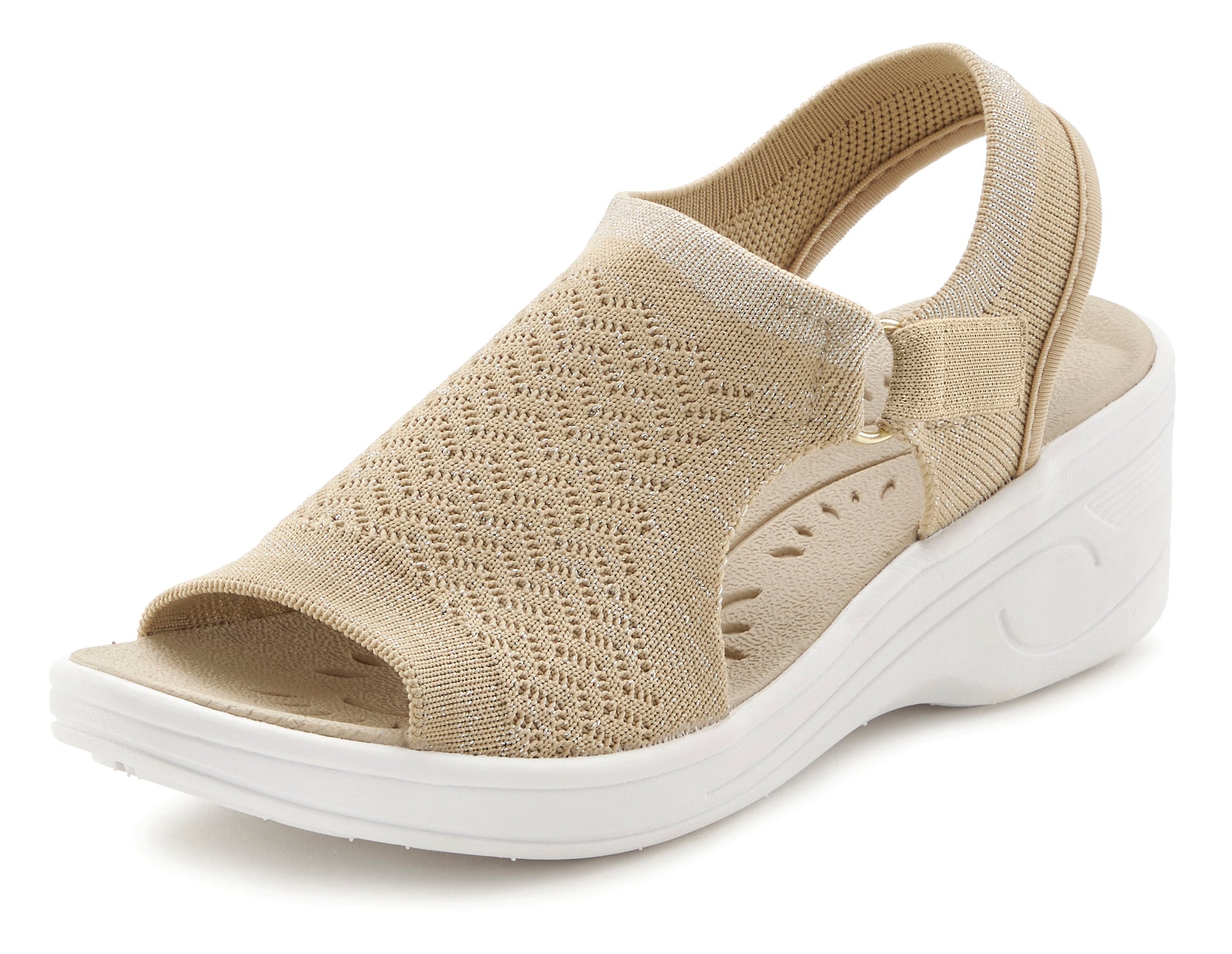 Vivance Sandales »Sandale, Sommerschuh, offener Schuh, Keilsandalette,«  NEU mit Keilabsatz und Klettverschluss VEGAN