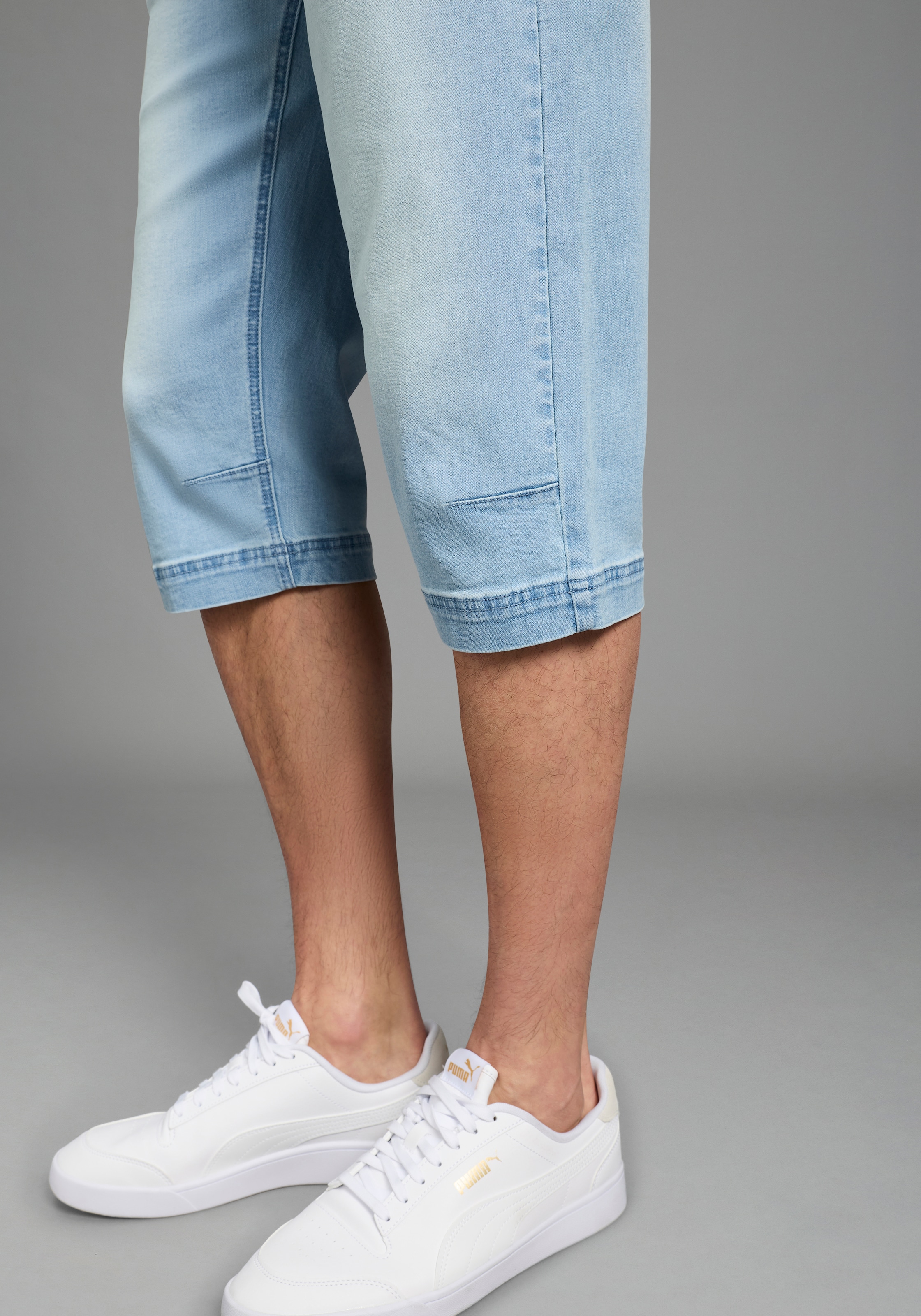 Bruno Banani Jeansbermudas »Hutch-Bermuda« Straight-Fit, normale Leibhöhe, aus elastischem Denim-Material