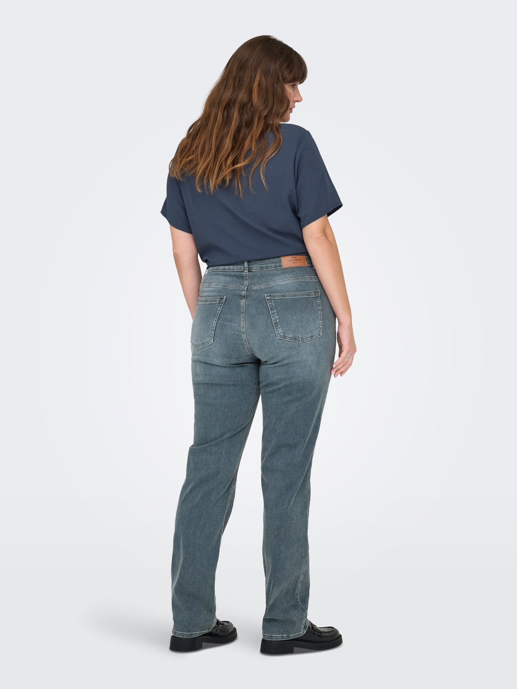 ONLY CARMAKOMA Jeans taille haute »CARWILLY HW STRAIGHT DNM REA2602 NOOS« Baumwollmischung, straight fit