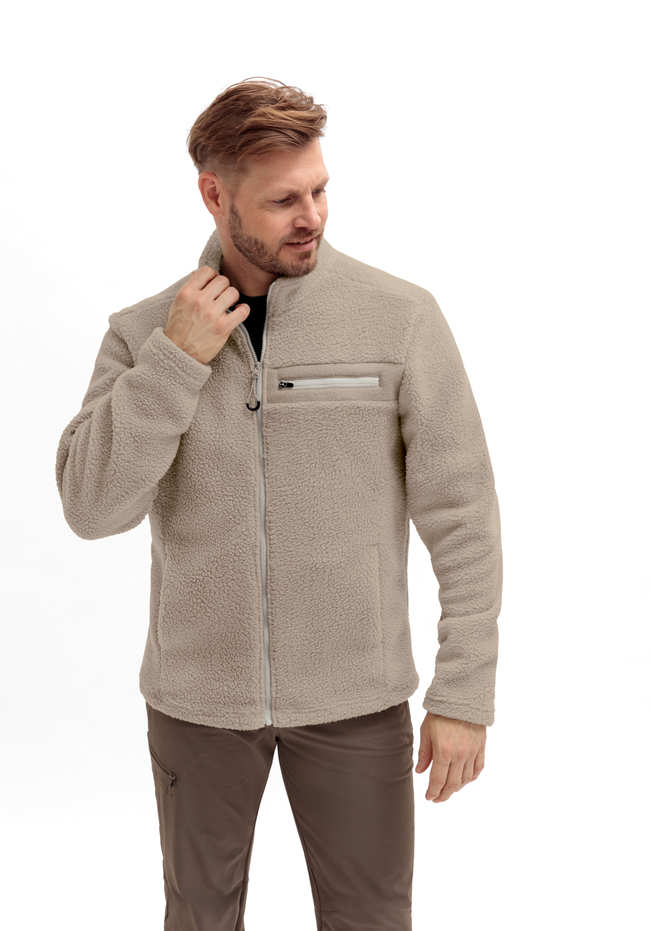 Maier Sports Fleecejacke »Racka M« Herren Fleece, funktioneller Midlayer, Full-Zip