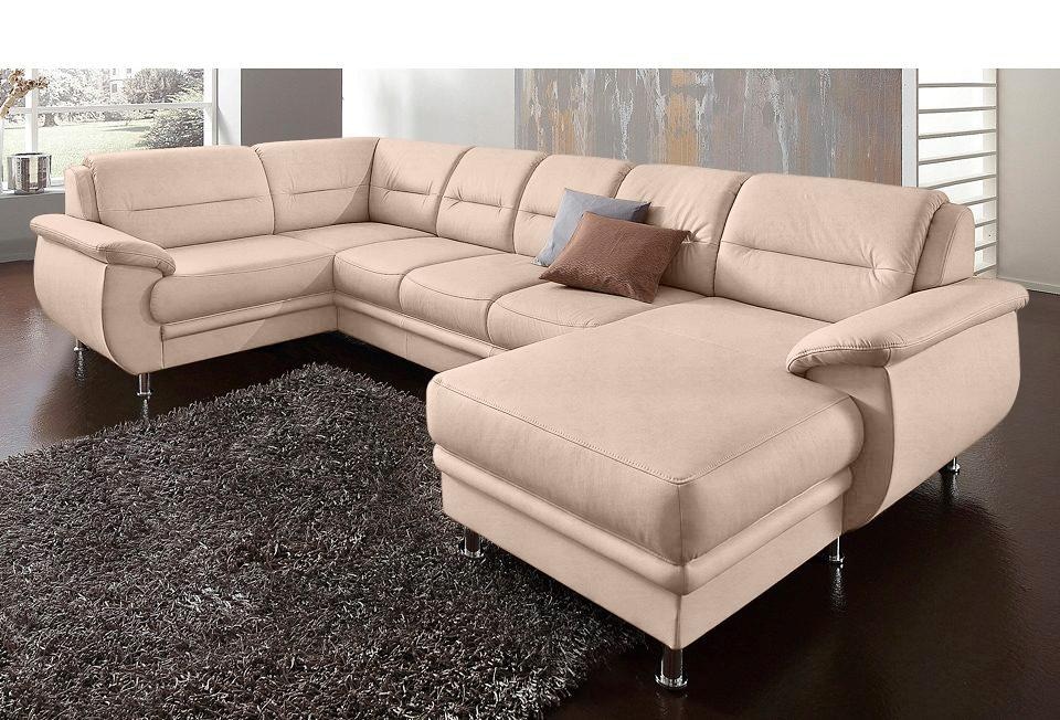 sit&more Paysage de salon »Mailand U-Form, B: 312 cm« optional Bettfunktion