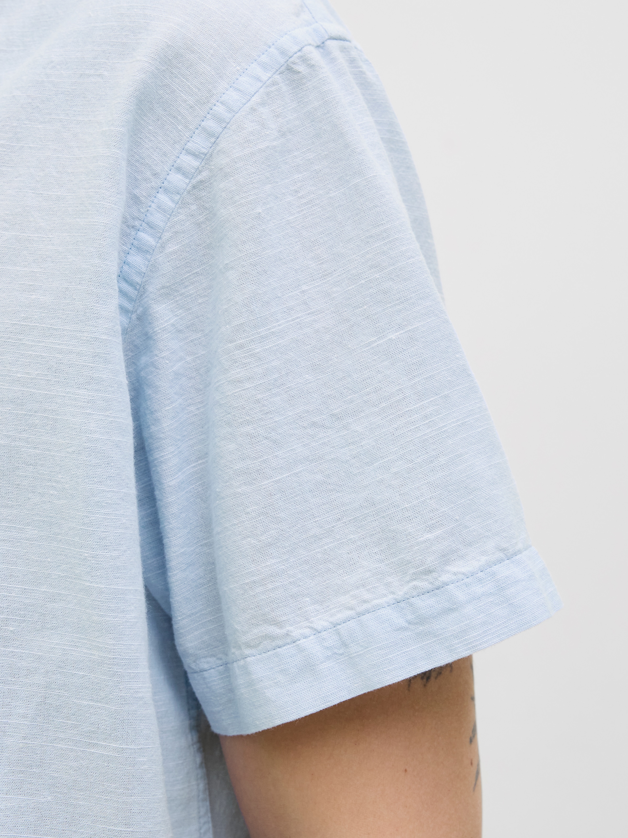 Jack & Jones Kurzarmhemd »JJESUMMER BAND SHIRT SS SN« mit Bandkragen