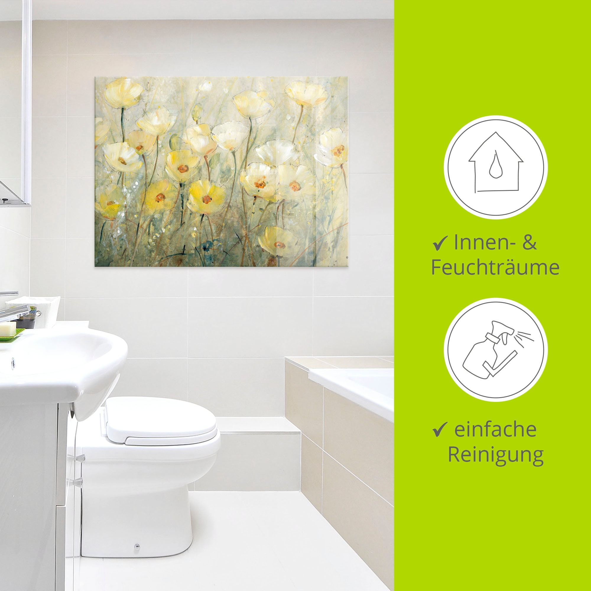 Artland Glasbild »Sommer in voller Blüte II« Blumenwiese 1 Stk. tlg. in verschiedenen Grössen