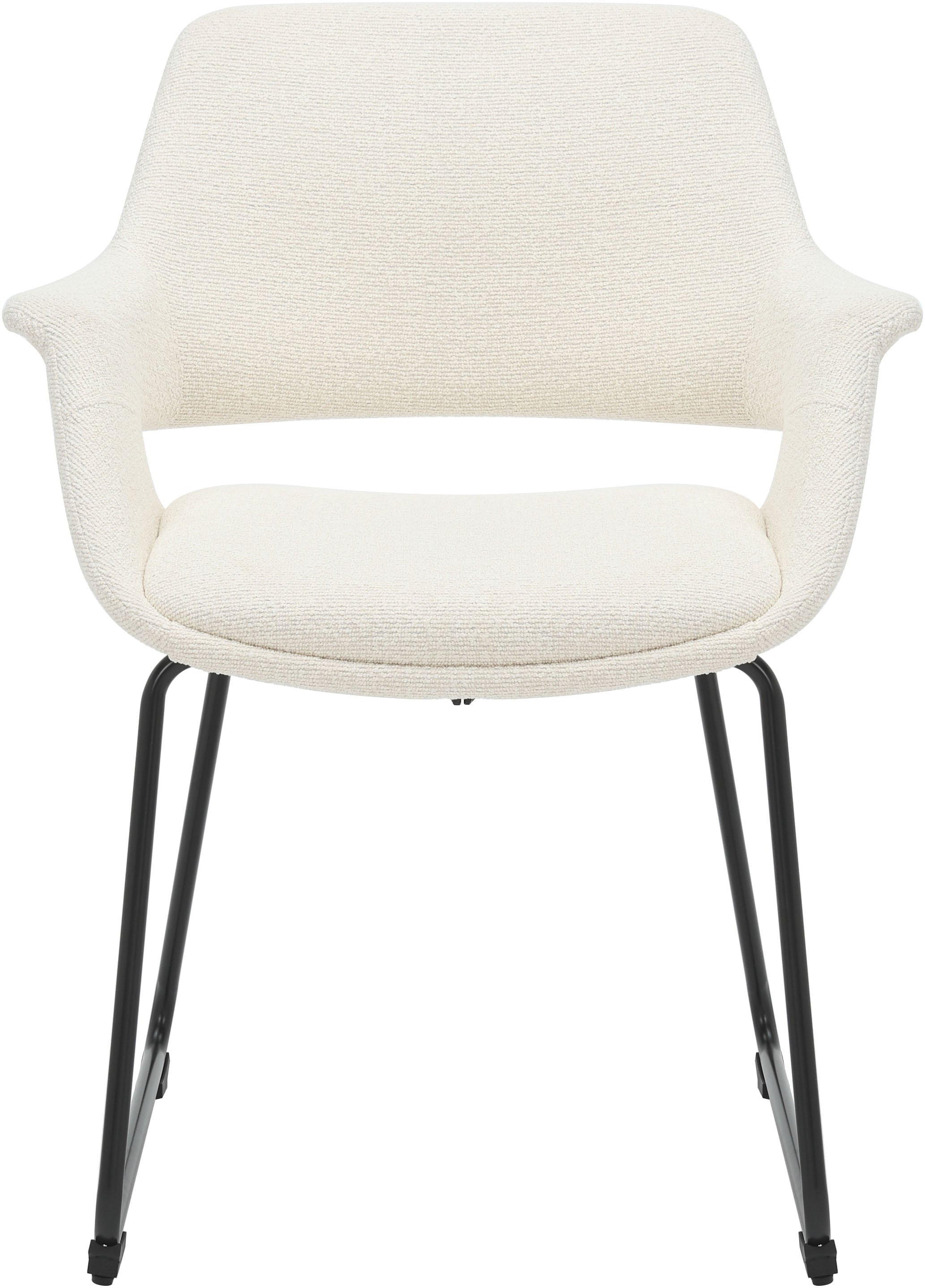 GOODproduct Chaise de salle à manger »Genna« (Ensemble) 2 cuispflegeleichter Webstoff Bezug, edles Metallgestell, Sitzhöhe 47 cm