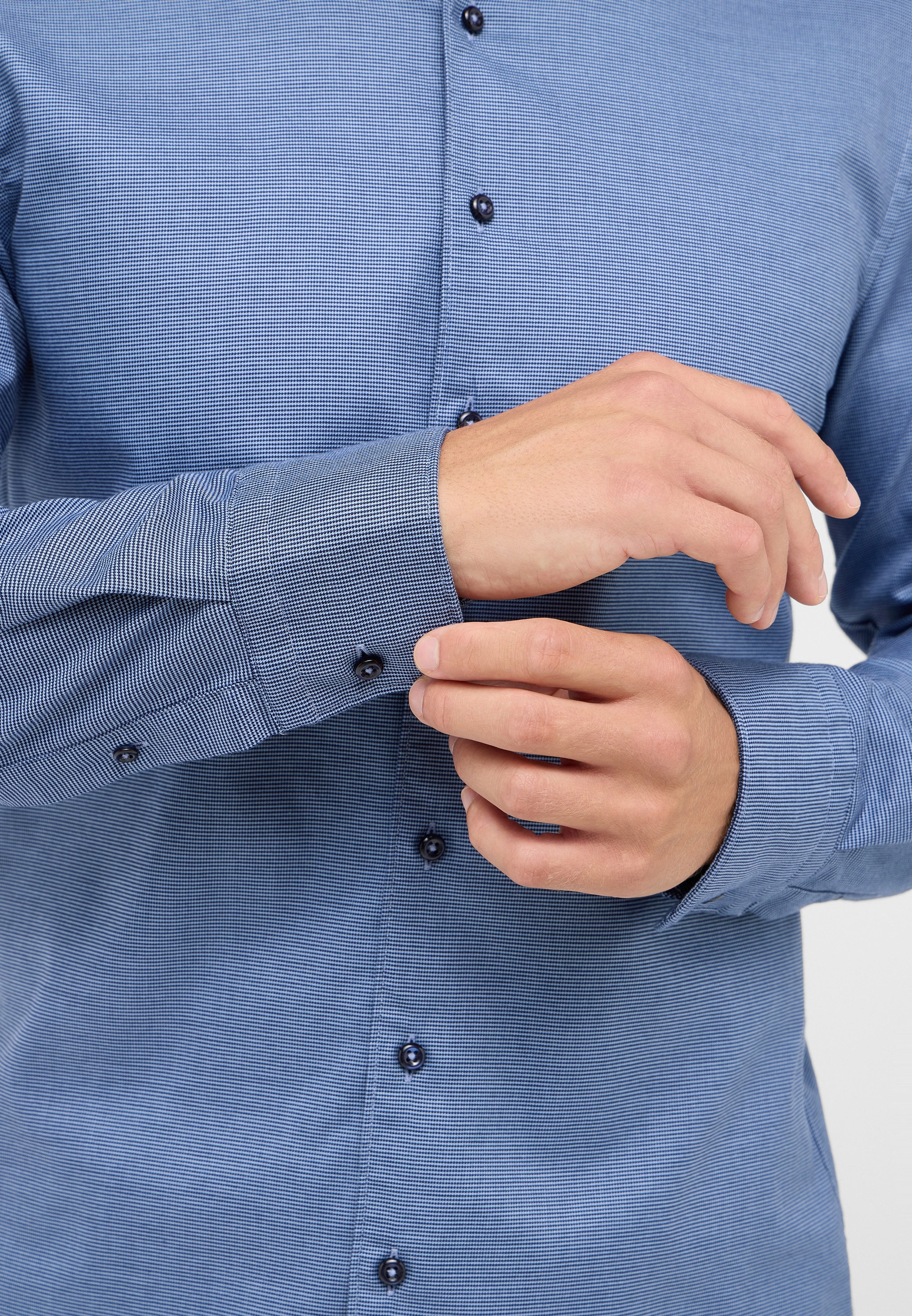 Eterna Langarmhemd »SLIM FIT« EASY IRON (bügelleicht)