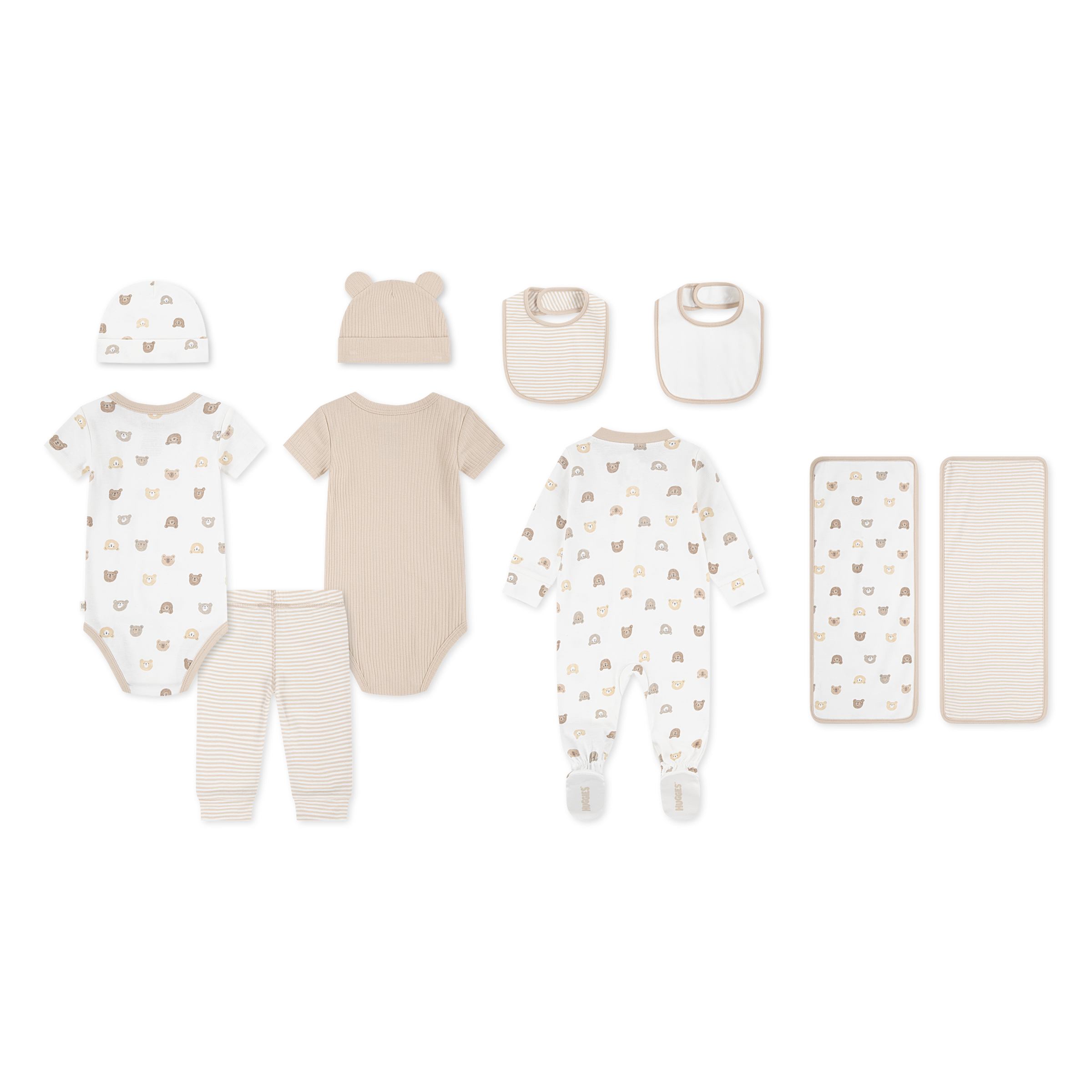 HUGGIES babywear Neugeborenen-Geschenkset »HGHN 10PC GIFT BOX SET« Set, 10 Stk. tlg. mit Bärchenmotiven