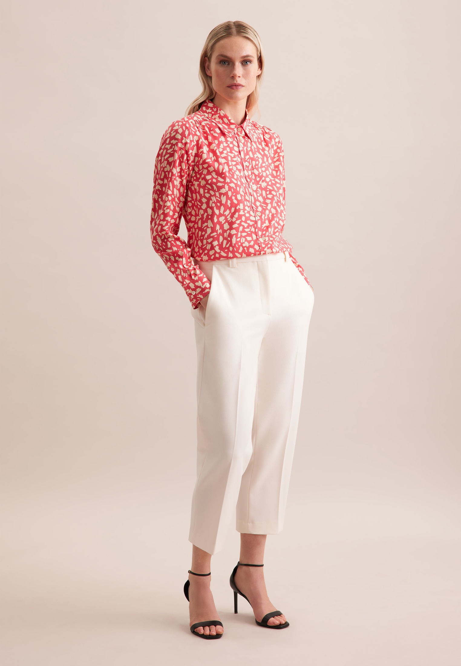 seidensticker Blouse chemise »Schwarze Rose« 1/1 Kragen Druck