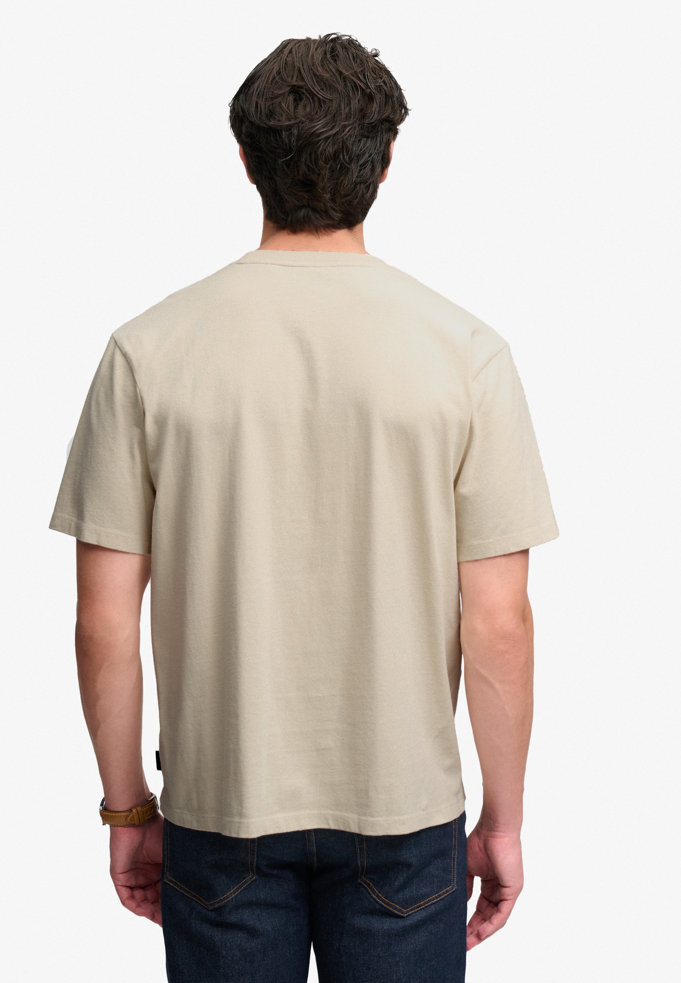 Superdry Shirt à col rond »MICRO LOGO T SHIRT« coton, coupe ample