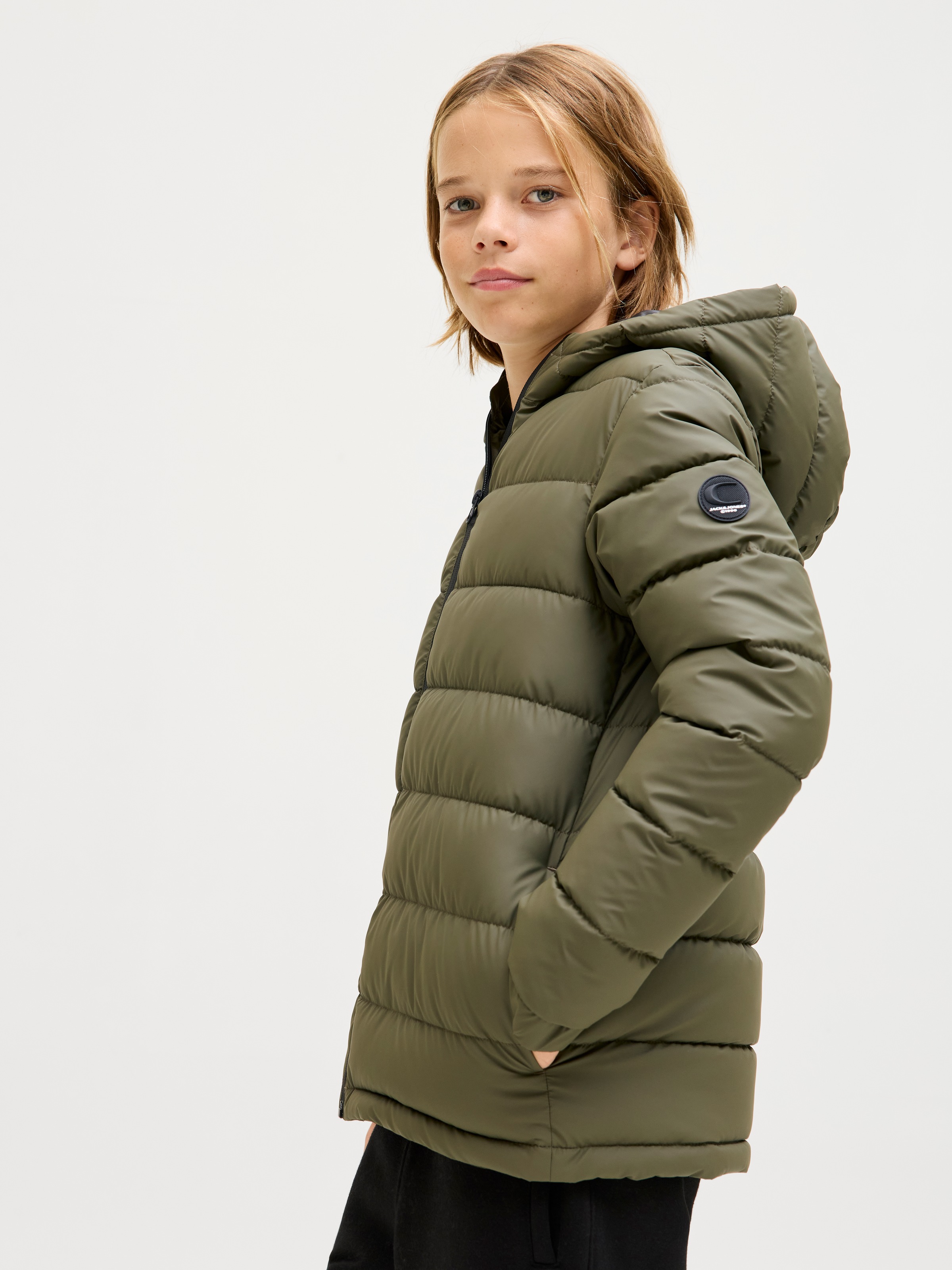 Jack & Jones Junior Veste matelassée »JCOPOINT PU PUFFER JACKET BF JNR« avec capuche