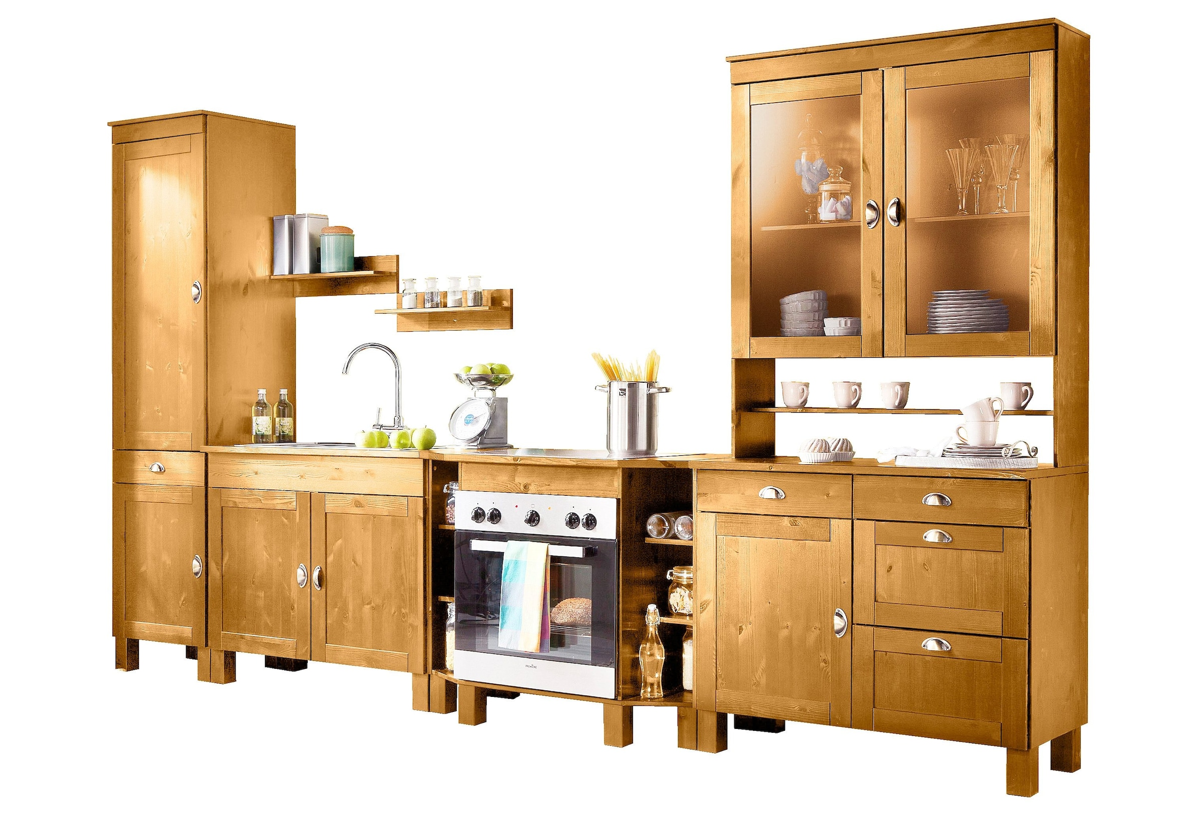 Home affaire Kitchenette »Oslo« Breite 350 cm, in 2 Tiefen, ohne E-Geräte