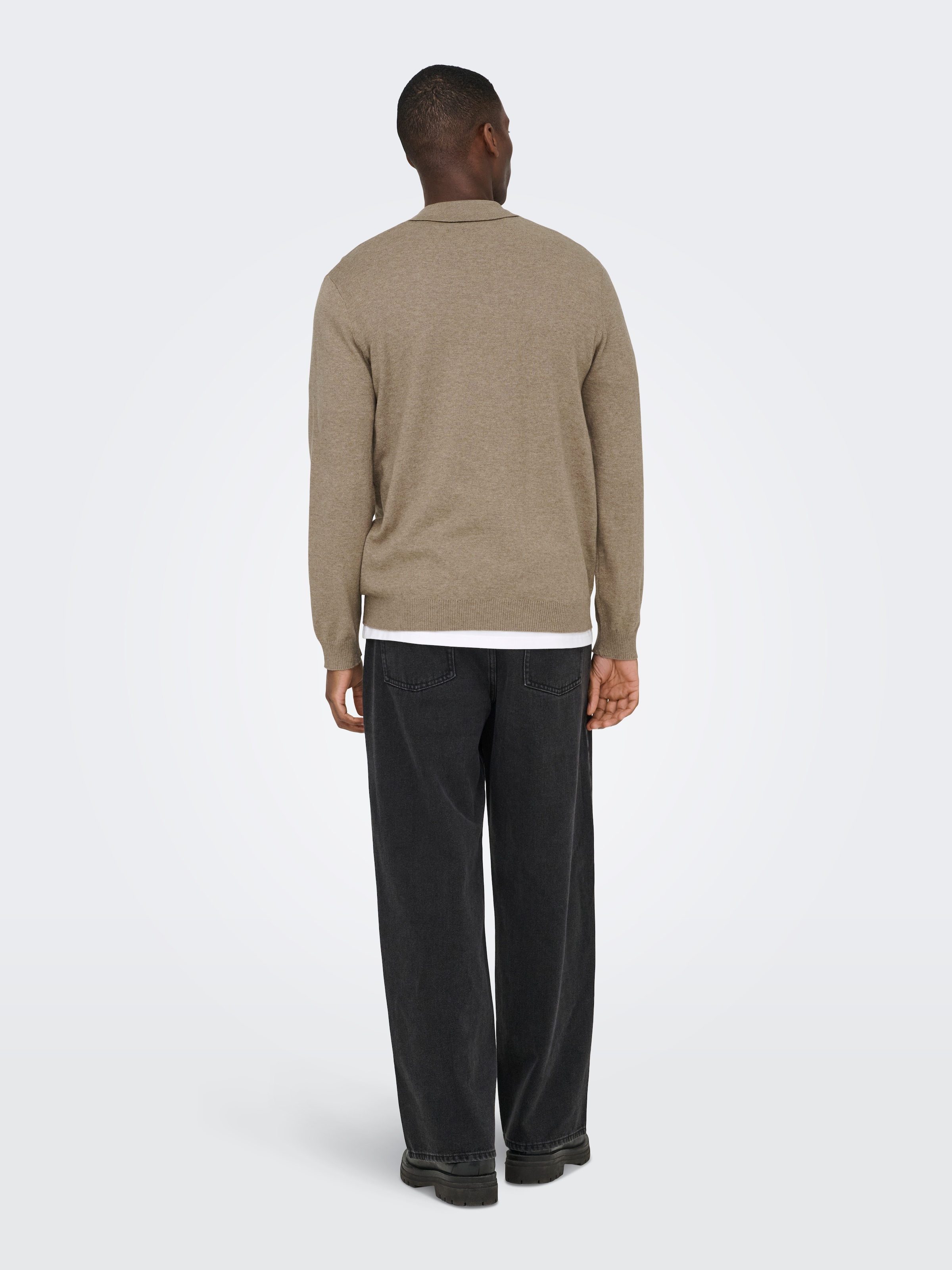 ONLY & SONS Pull à col polo »ONSLOUI REG 12 LS MEL POLO KNIT«