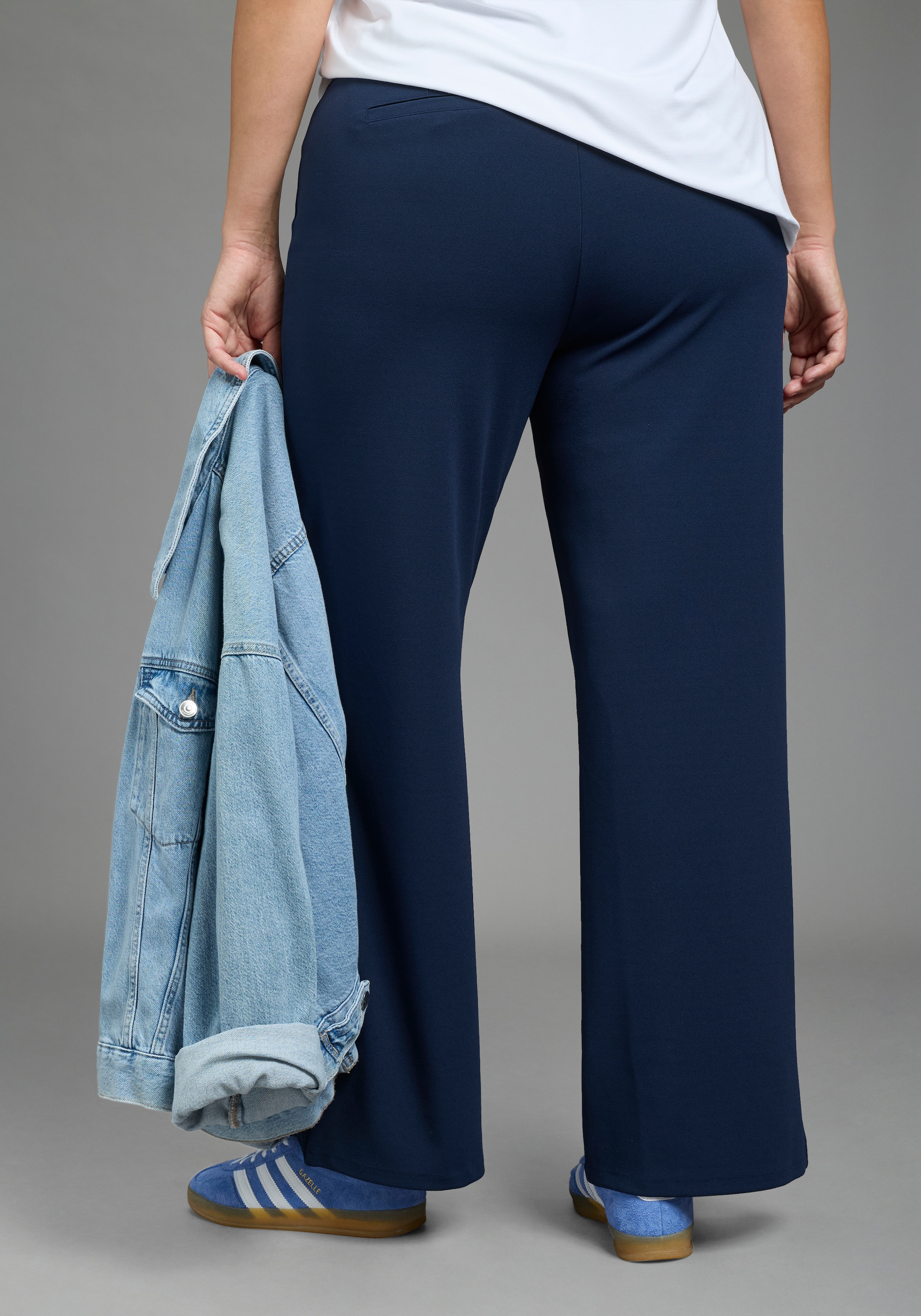 Laura Scott CURVE Schlupfhose »Grosse Grössen«  aus formstabilem, elastischem Stoff mit weitem Bein