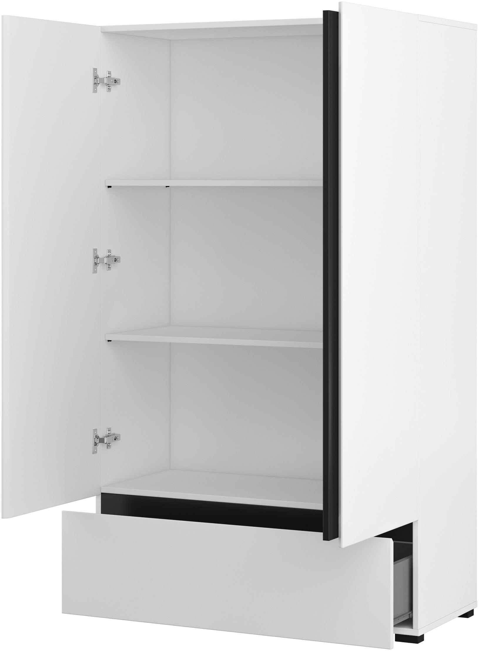 Home affaire Schlafzimmer-Set »Cross, moderne, grifflose Optik, FSC-zertifiziert« Bett 180x200cm, 2 Nachtkommoden, Schrank 2-oder 4-türig, 4 Stk. tlg. Komplettschlafzimmer-Set