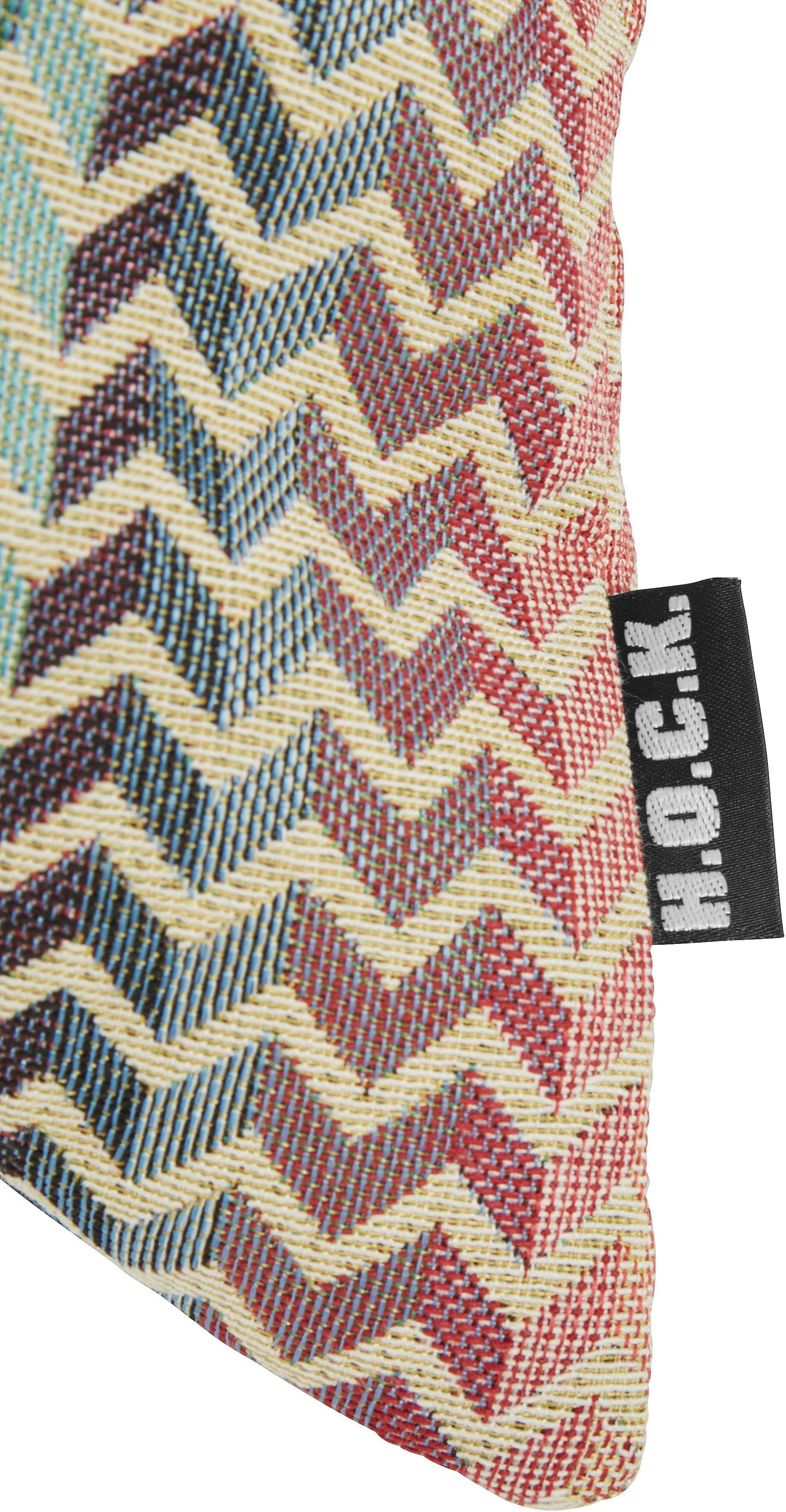 H.O.C.K. Coussin décoratif »Kerem« mit Zackenmuster, Kissenhülle mit Füllung, 1 Stück