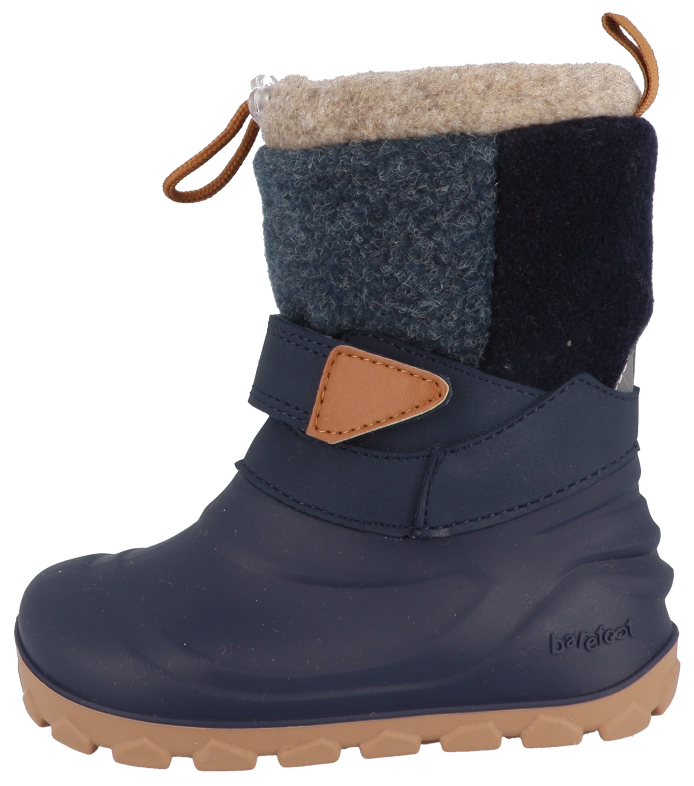 Lurchi Chaussures pieds nus »Jan 1 Barefoot«  Bottes d'hiver, avec garniture contrastée, gabarit de tailles à télécharger