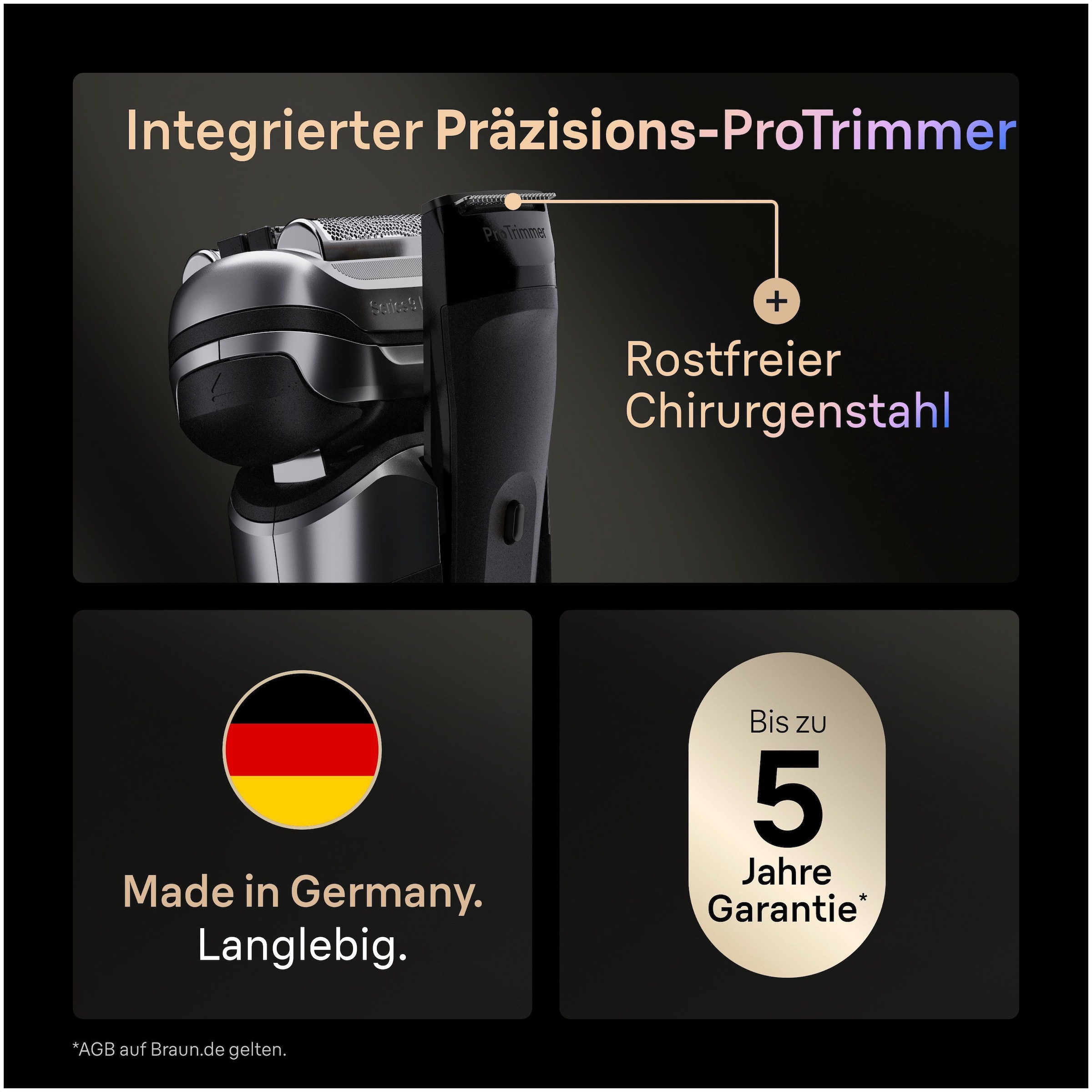 Braun Elektrorasierer »Series 9 9667cc« Smart Care Center integrierter Präzisionstrimmer Pro-SensoAdapt, SmartCare Center, 5+1 ultradünne Präzisionsklingen