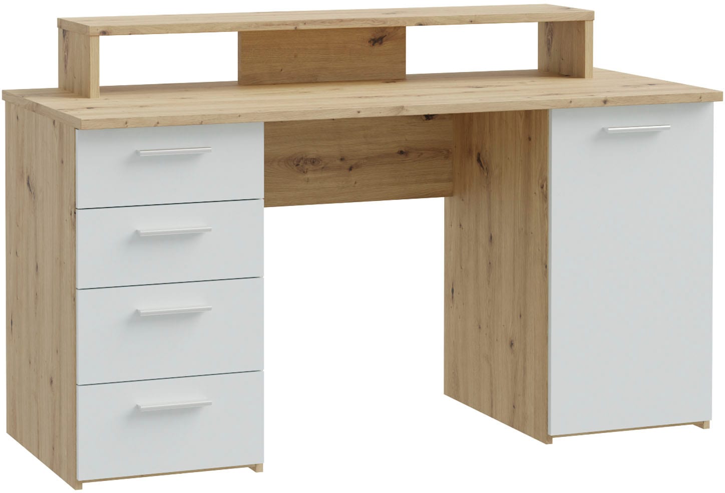 FORTE Bureau »NET160« beaucoup d'espace de rangement, plateau de table supportant jusqu'à 50 kg