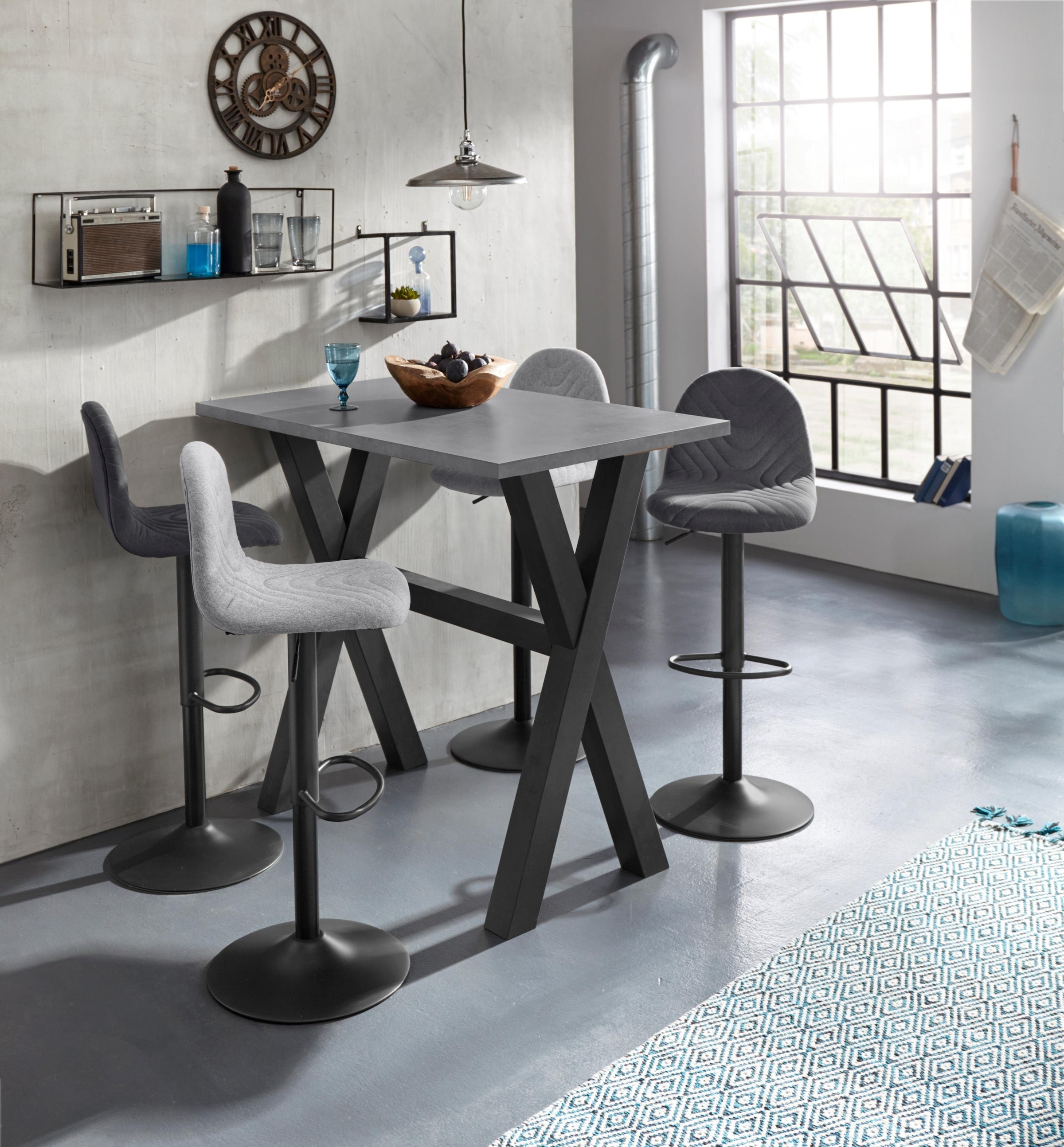 Mäusbacher Table de bar Gestell in X-Form (Breite 120, 140 oder 160 cm)