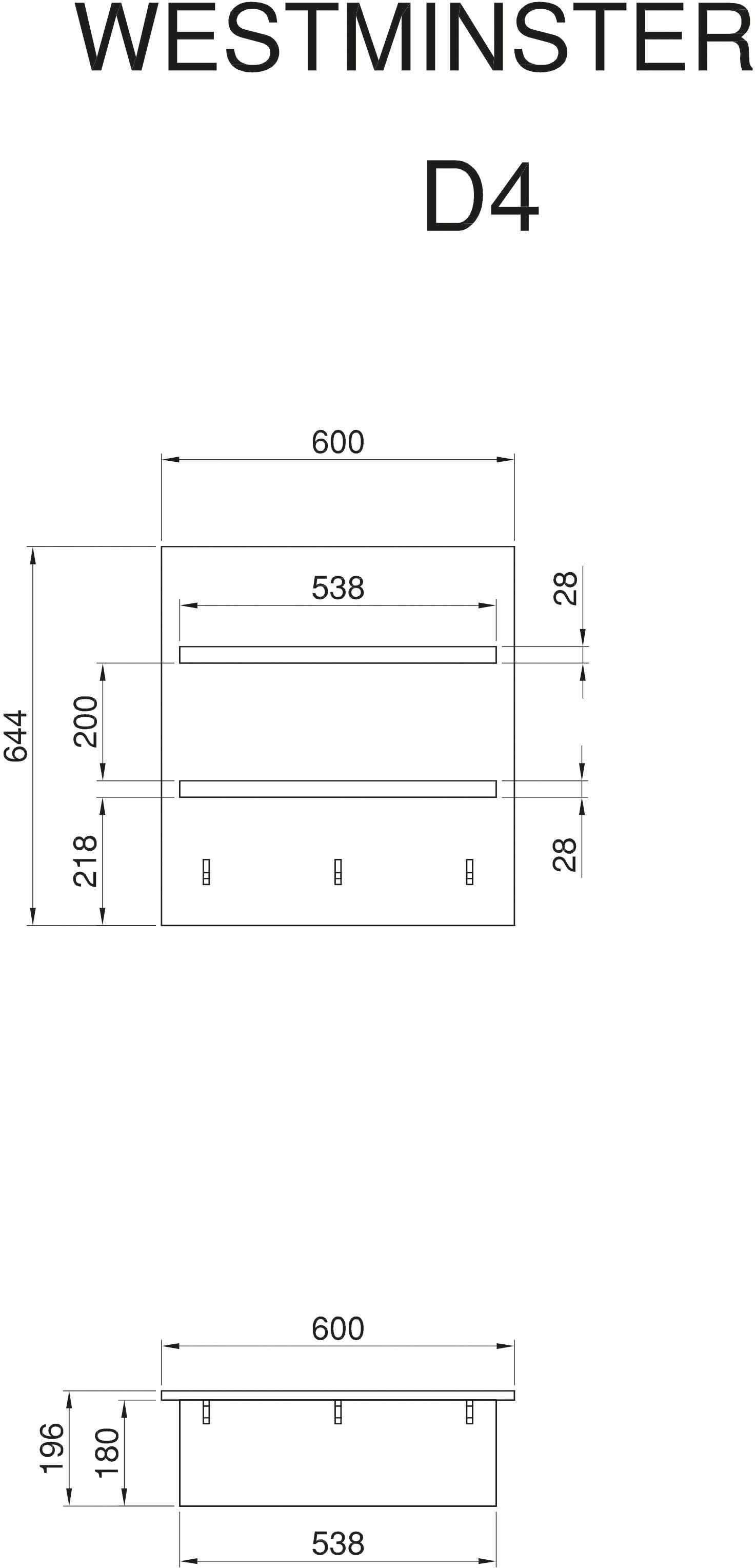 GOODproduct Pantryküche »KS-Westminster« Breite 130 cm, ohne E-Geräte