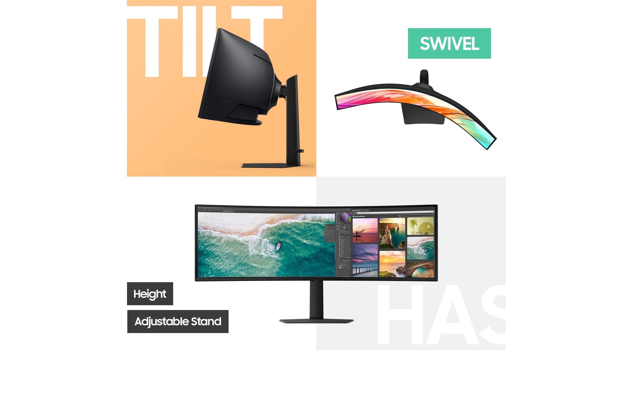 Samsung Curved-LED-Monitor »ViewFinity S95UF« 124 cm/49 ″  5120 x 1440 px 5 Reaktionszeit 120 Hz