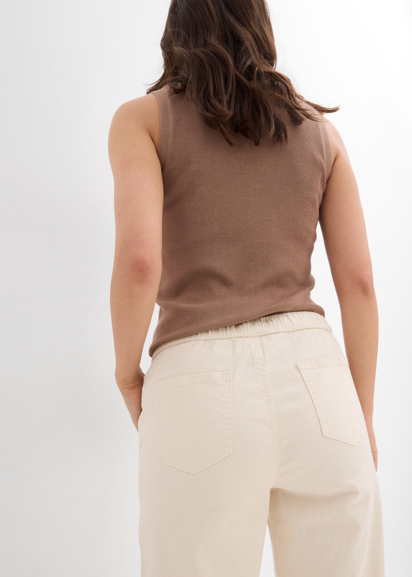 bonprix Jeans loose fit 1 forme baril, avec ceinture élastique, avec élasthanne