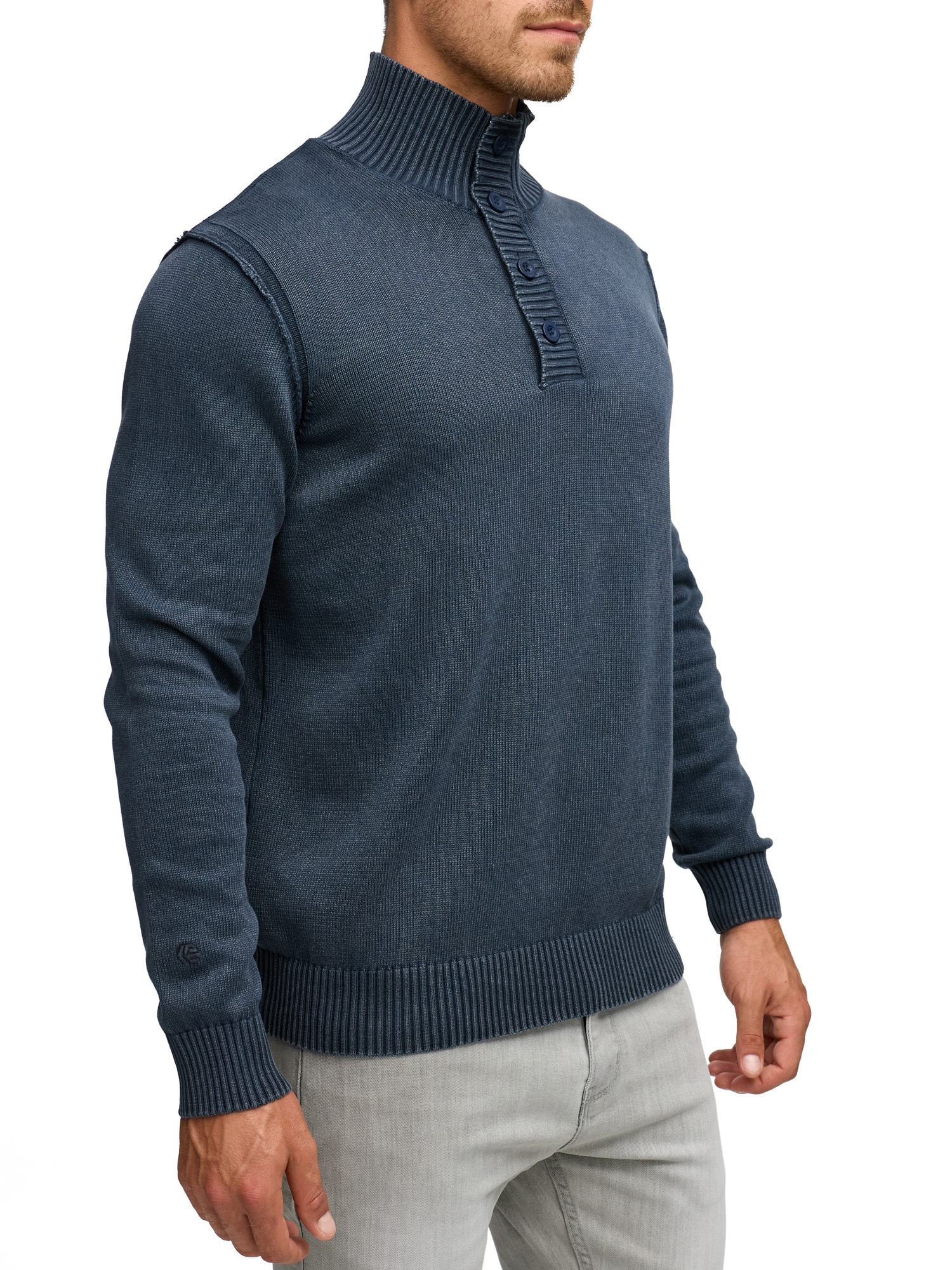 Indicode Strickpullover »INNiels ½ Placket«