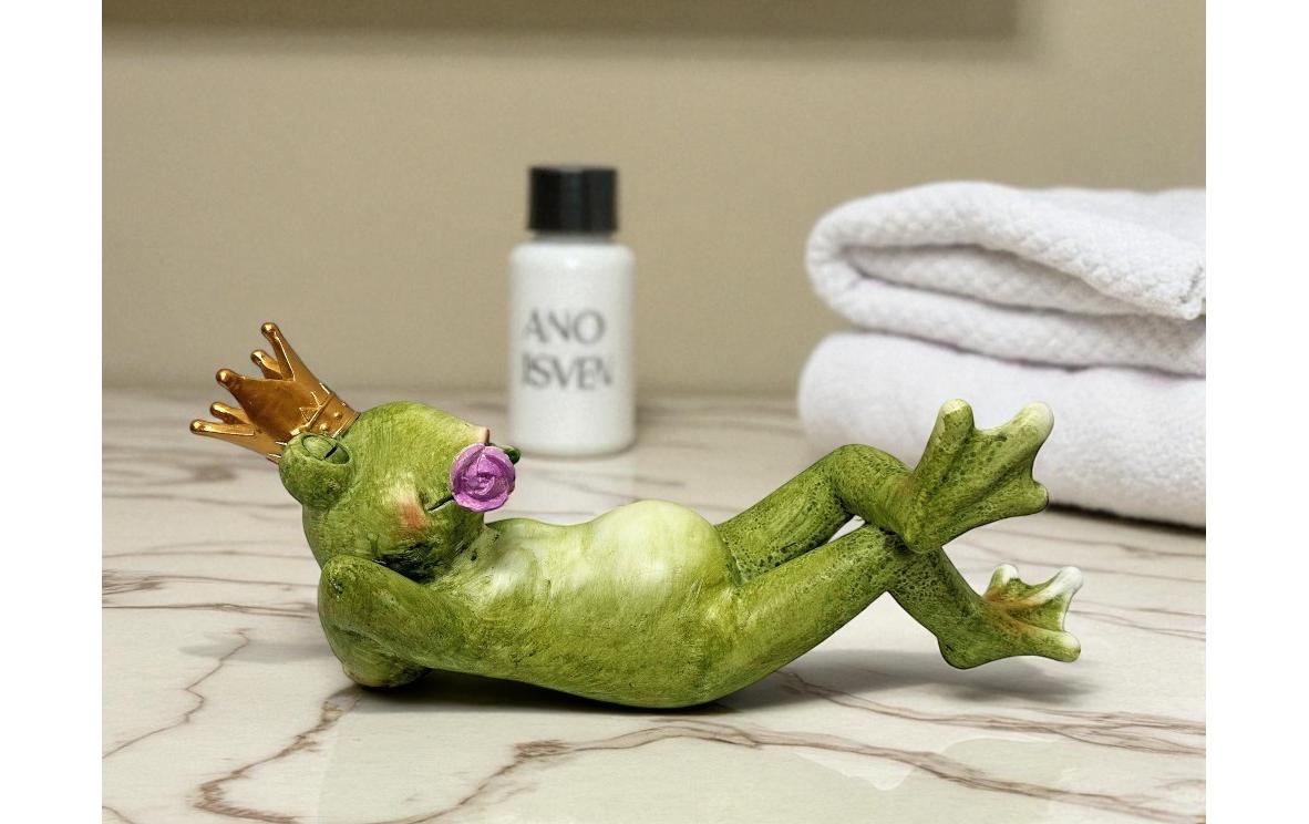   Dekofigur »Dameco Froschkönig liegend 17 x 37 x 15 cm«