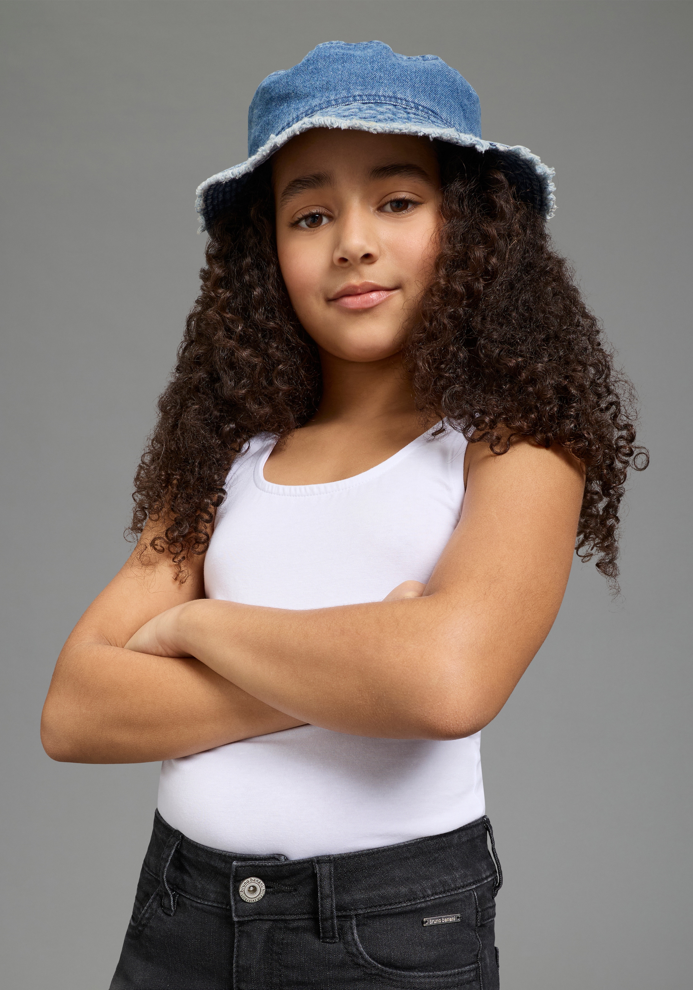 Bruno Banani T-shirt »2er Pack Tank Tops, modische Basics für Mädchen« Packung, 2, 2 pièces ohne Ärmel, Basic Passform, unifarben, aus Baumwolle und Elasthan