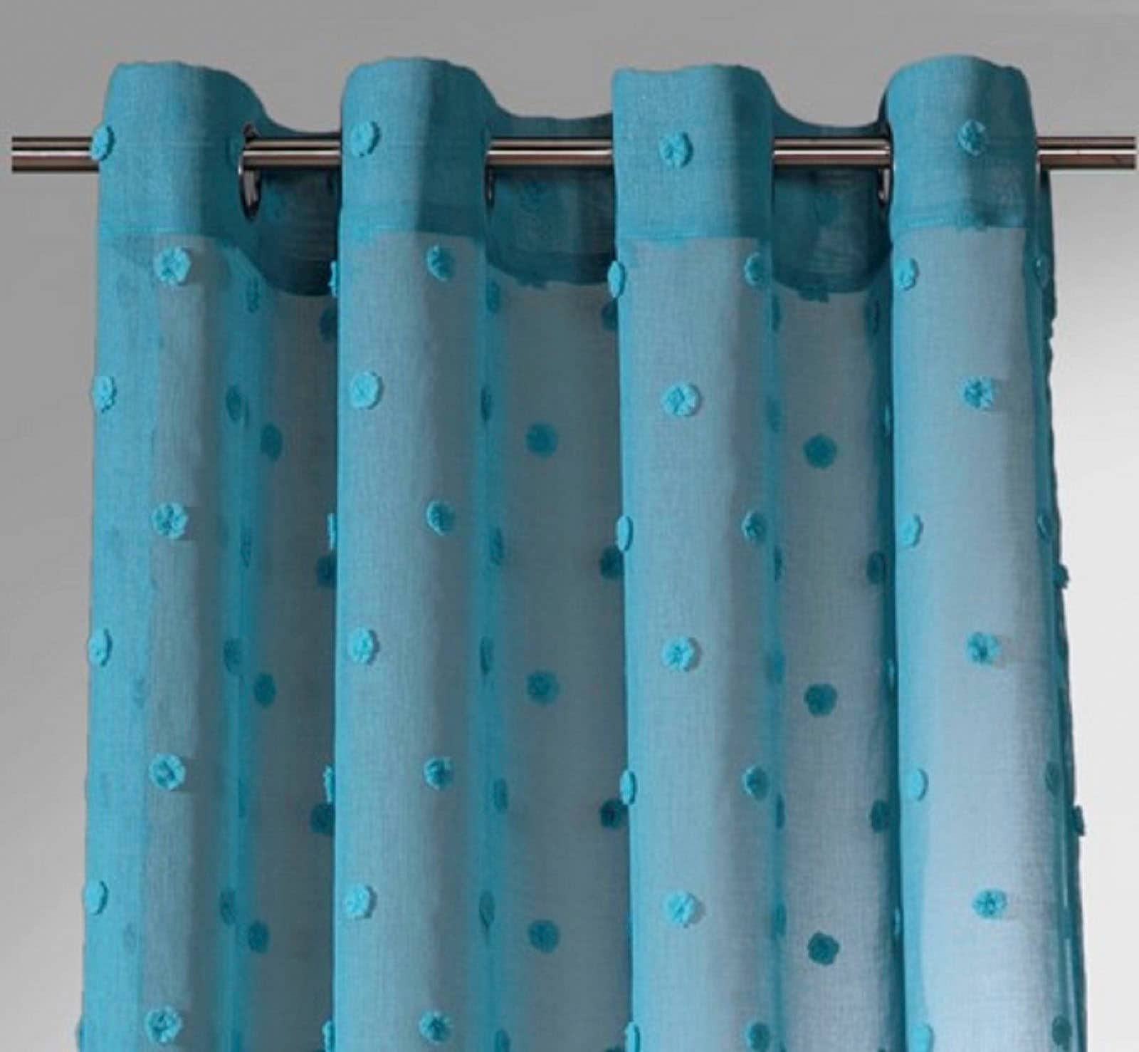 Weckbrodt Rideau »Julina« Œillet 1 cuis tlg. Leinen-Optik, transparent, mit Pompoms, Gardine, Store