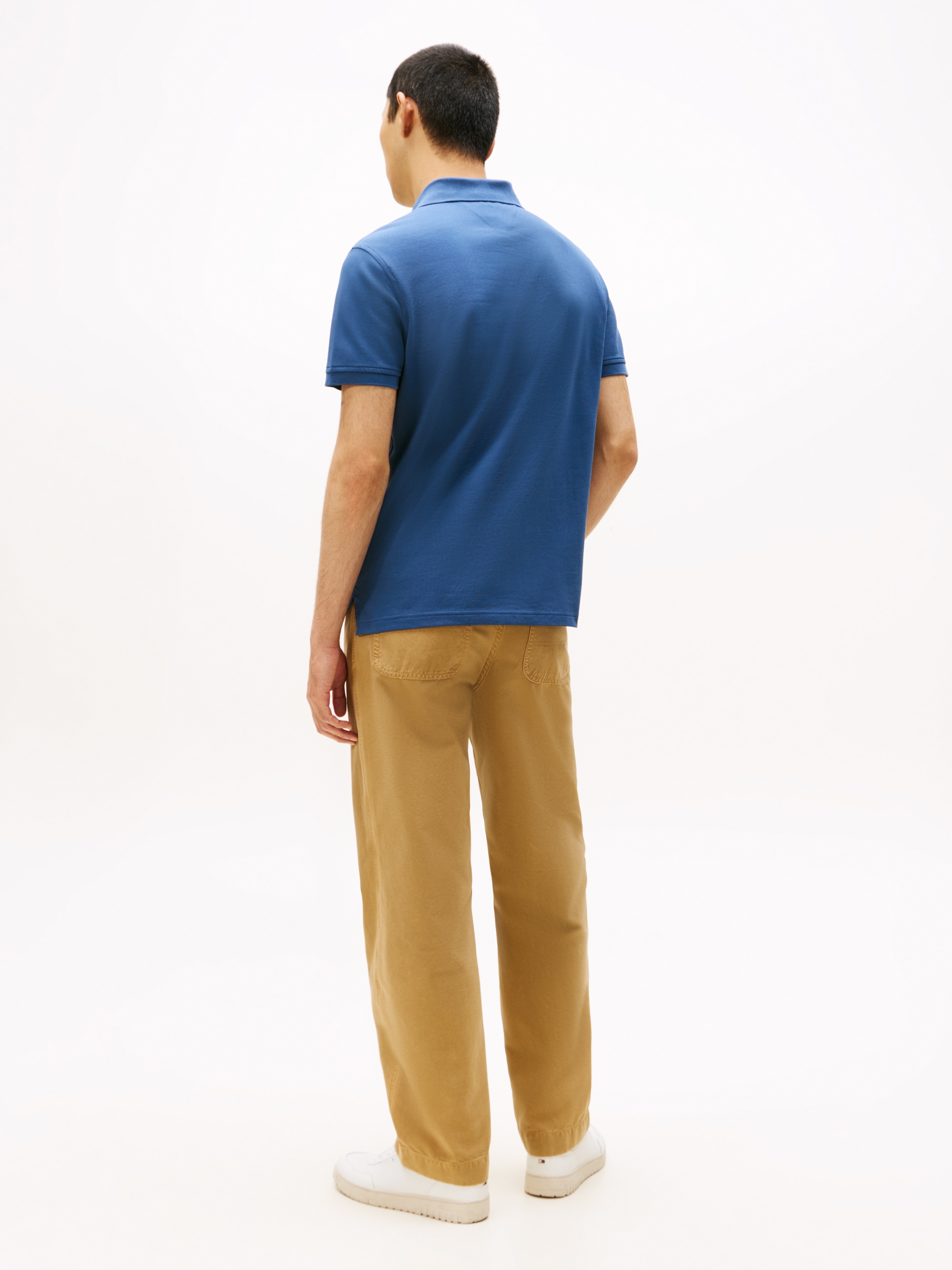 Tommy Hilfiger Poloshirt »1985 REGULAR POLO mit Kontraststreifen und Knopfleiste« unifarben, sportlich, regular fit, Baumwollmix, Polokragen