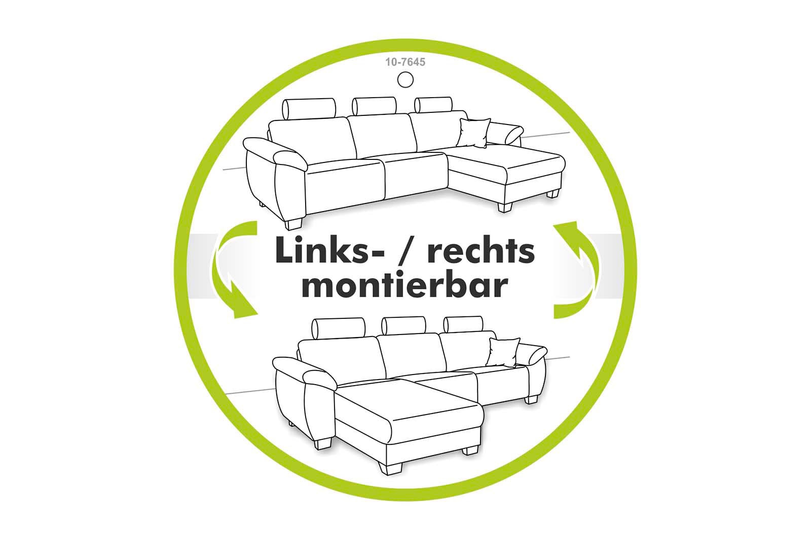 Jockenhöfer Gruppe Ecksofa »Spotlight XL L-Form, B: 261 cm« mit Schlaffunktion, Bettkasten, Licht & 2 Zierkissen