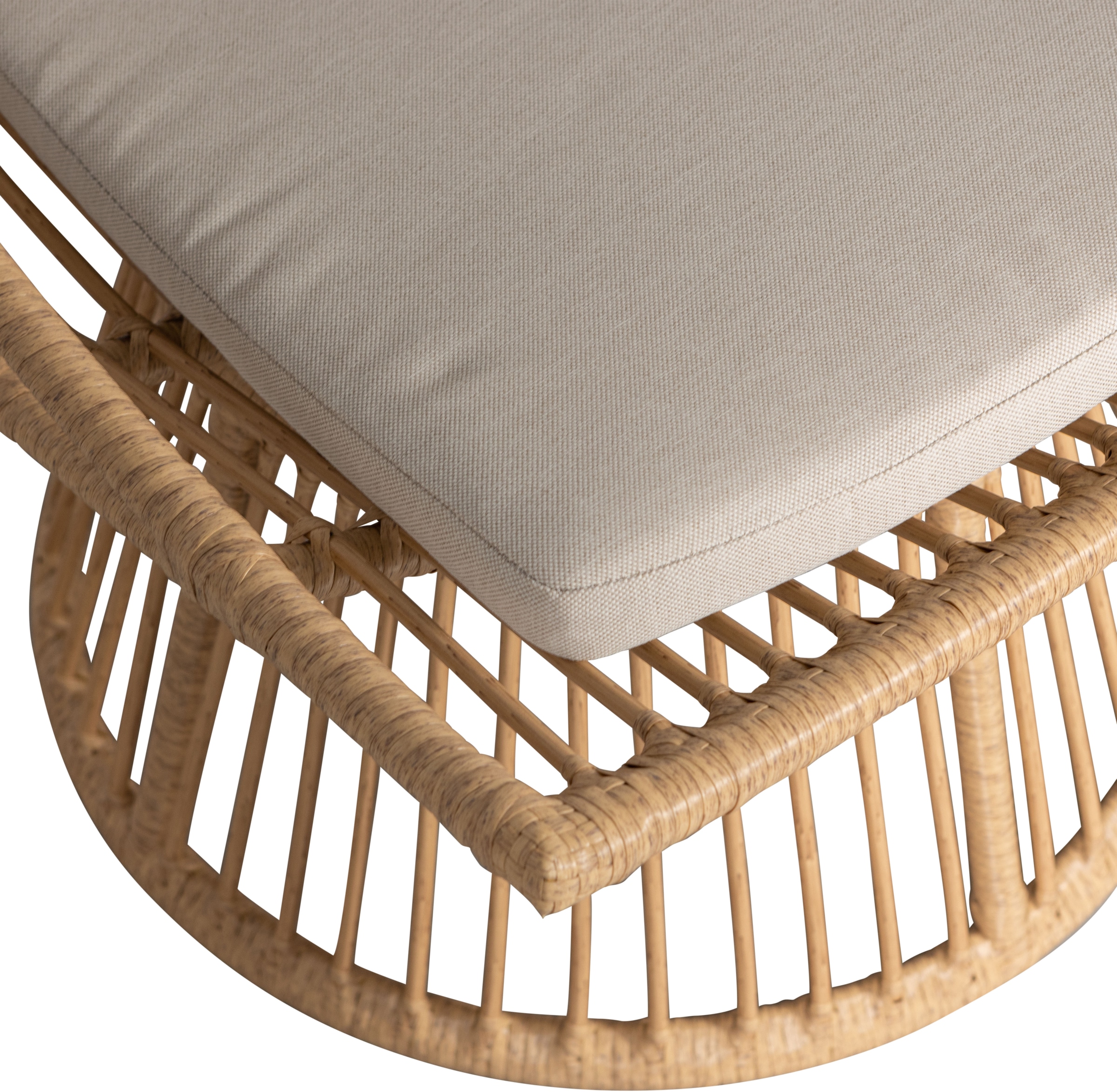WOOOD Chaise en rotin »Alatna Wicker auf Aluminiumgestell pulverbeschichtet H80 x B64 x T53cm« () Fibre synthétique tressée, coussin d'assise inclus, capacité de charge 120 kg