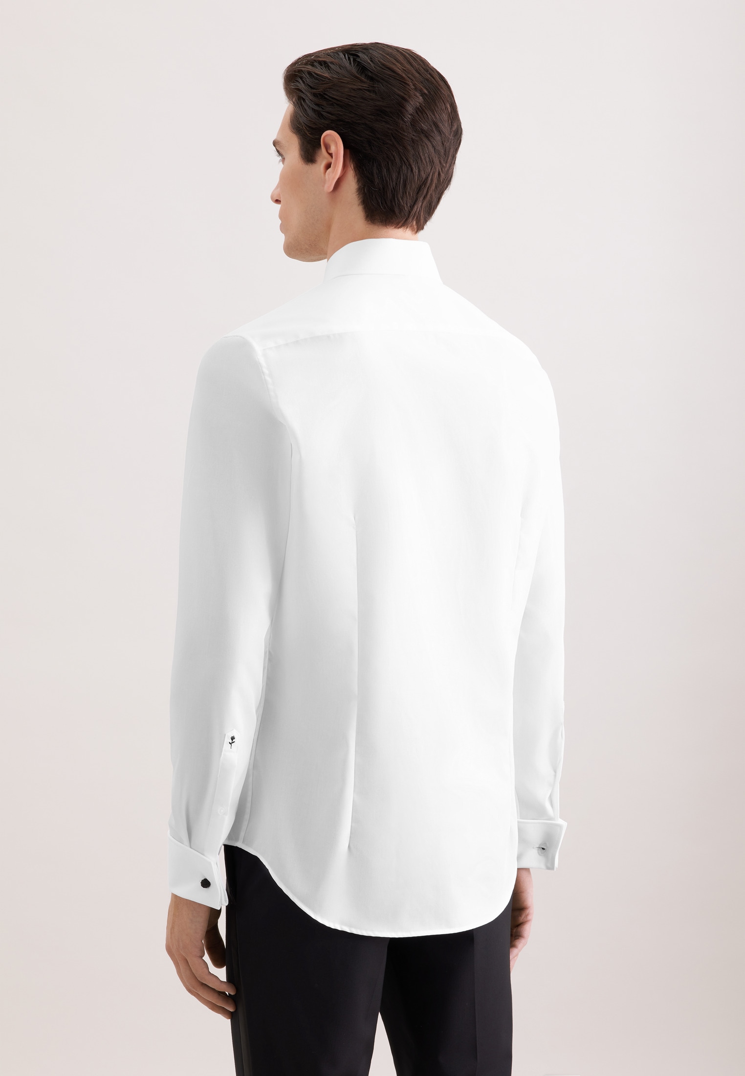 seidensticker Chemise d'affaires »Schwarze Rose« Col Kent uni 1/1 cintré