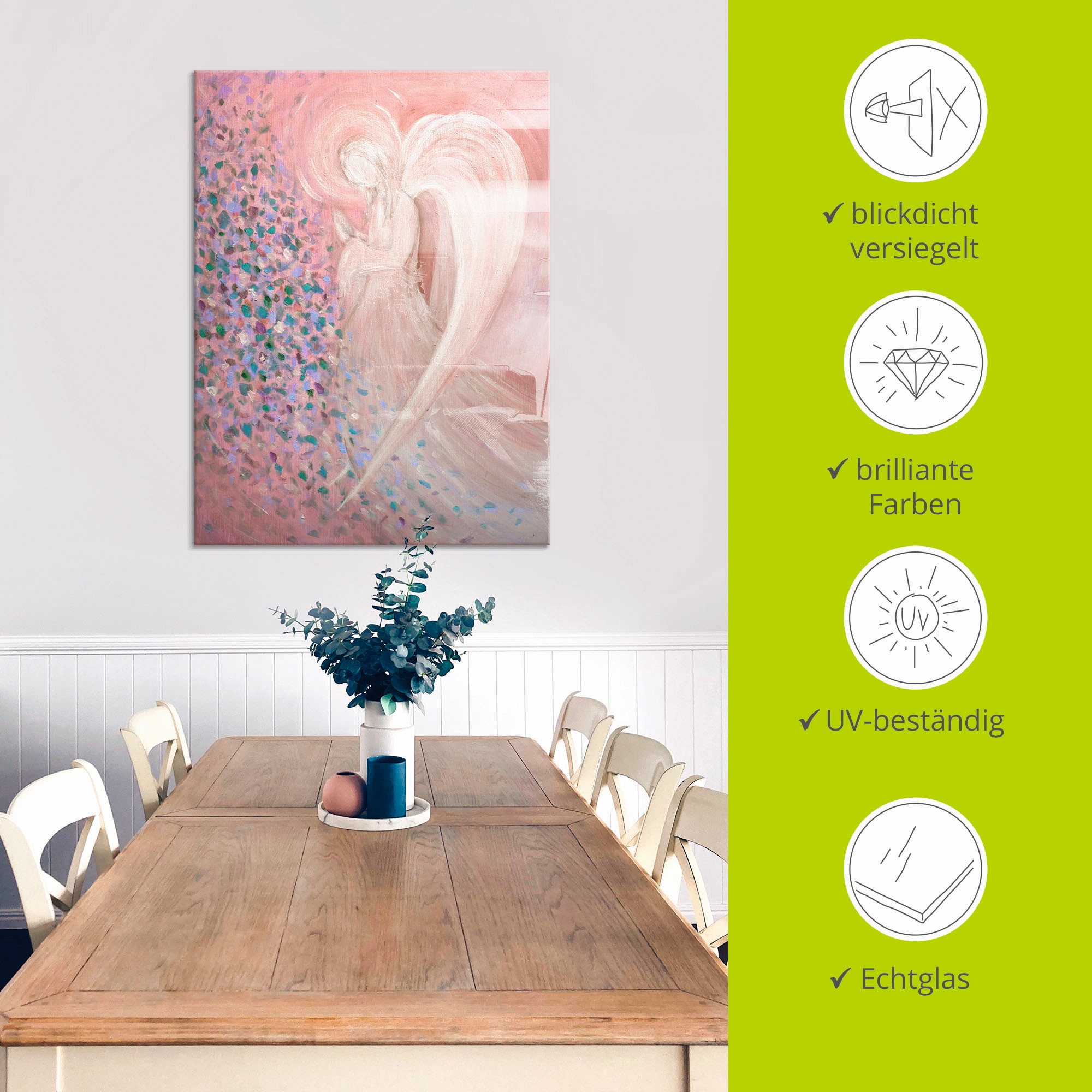 Artland Tableau en verre »Engelbild - pastell« 1 cuis tlg. in verschiedenen Grössen