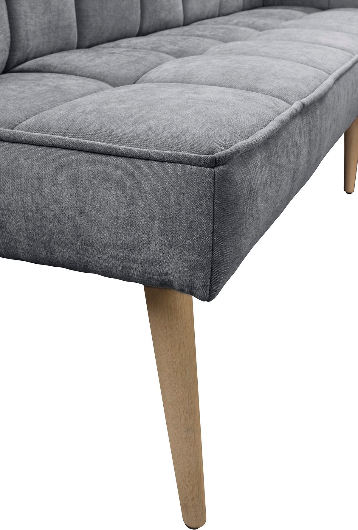 exxpo - sofa fashion Banc d'angle »Latte« moderne Sitz- und Rückensteppung, bequem und elegant, hoher Holzfuss