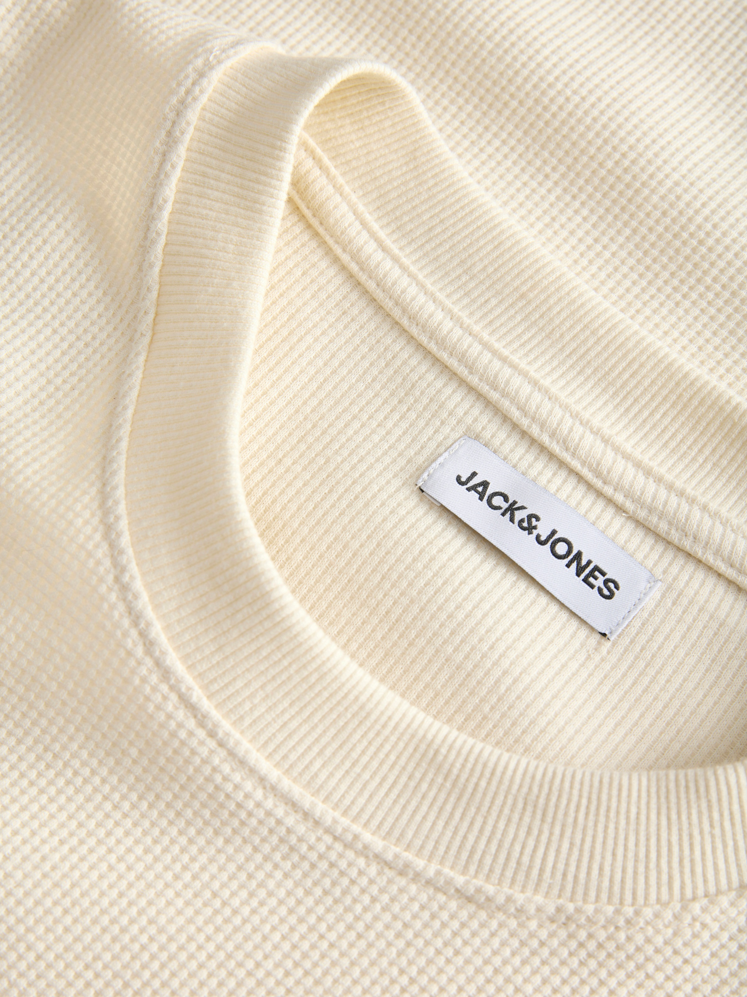 Jack & Jones Shirt à col rond »JJEAUSTIN TEE SS NOOS« Materialmix, relaxed fit